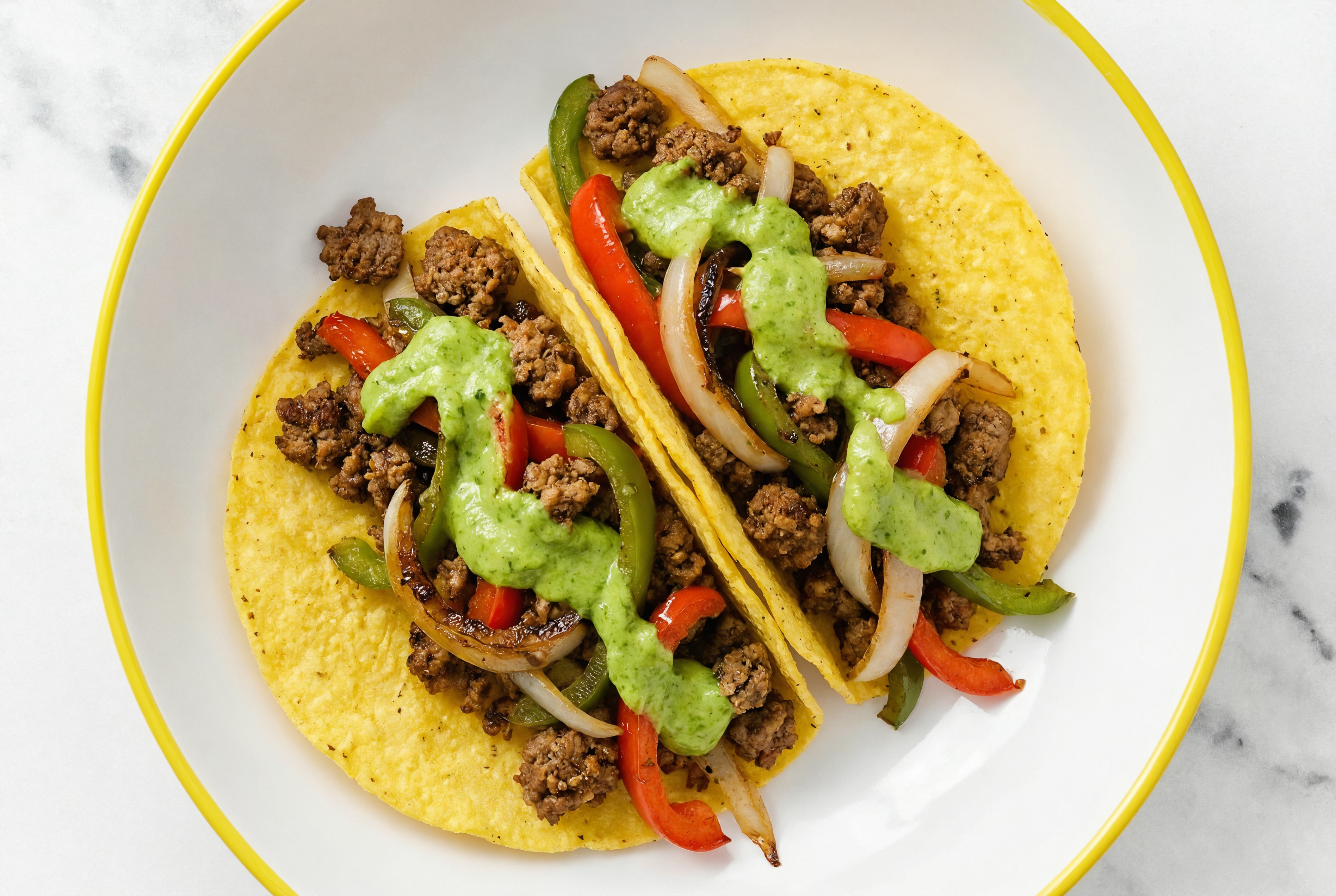 Garden Fajita Bison Tacos