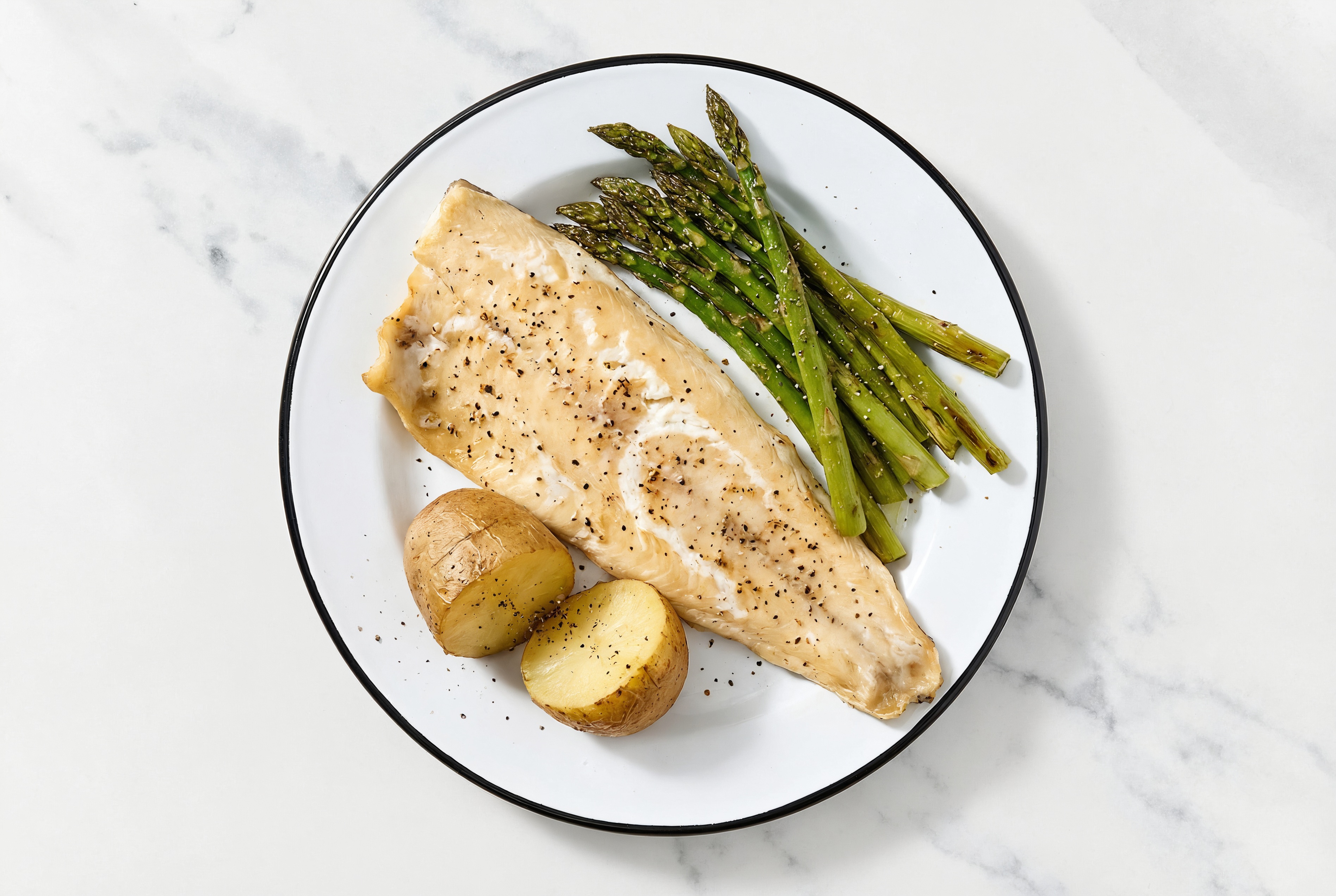 Herby Roasted Honey Herb Steelhead Trout with Asparagus