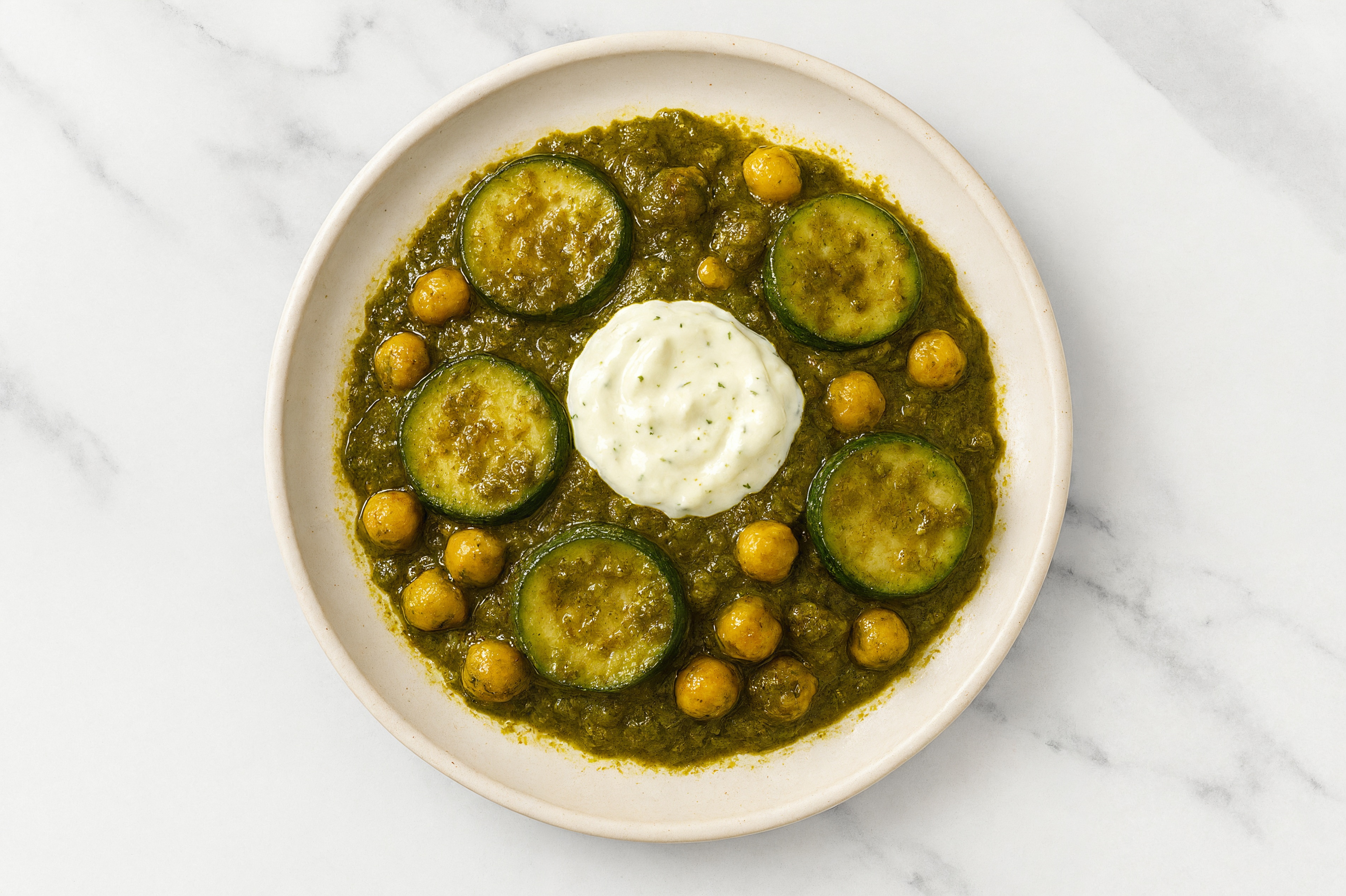Saag Chickpeas + Zucchini