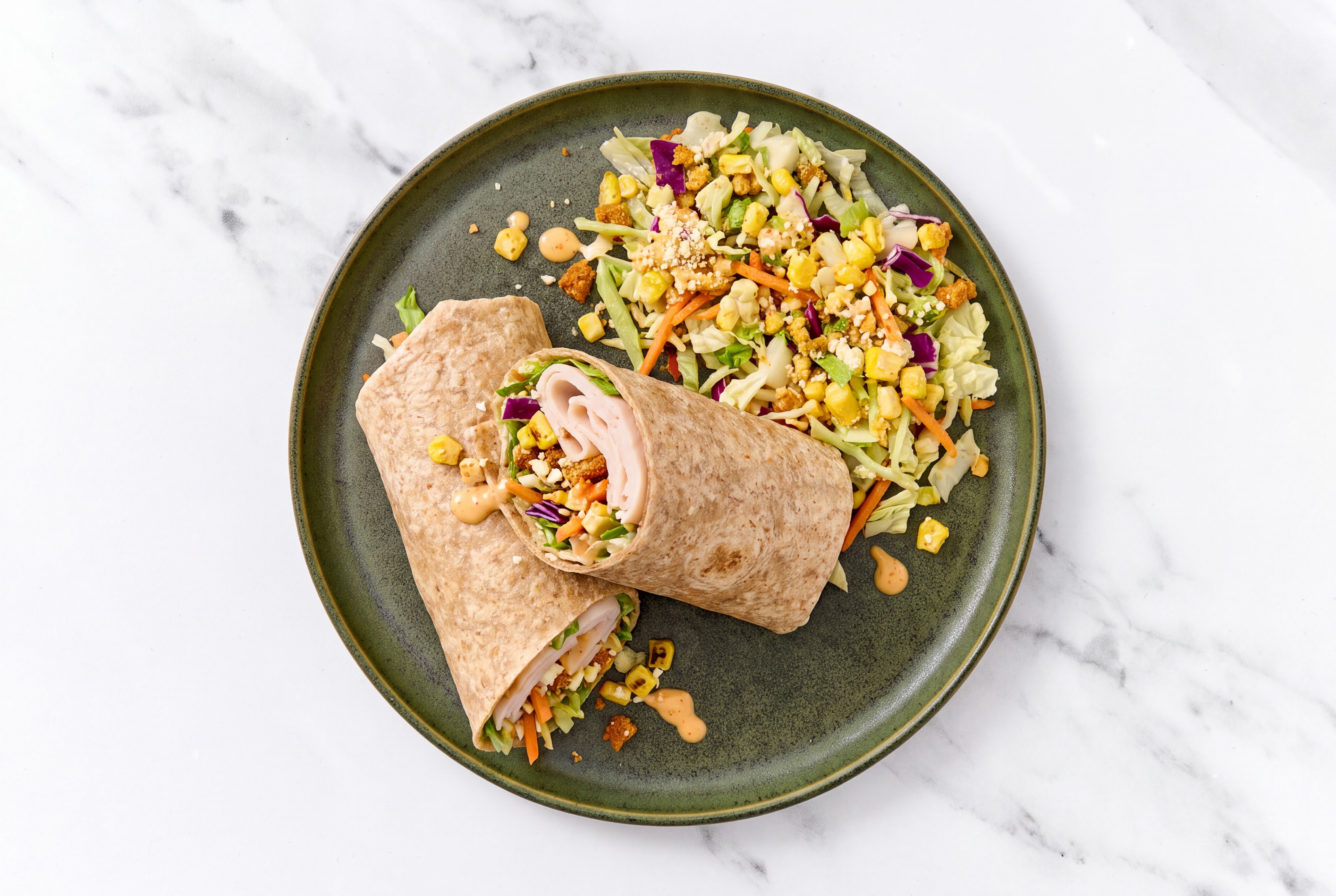 Street Corn Salad Oven Roasted Turkey Breast Wrap