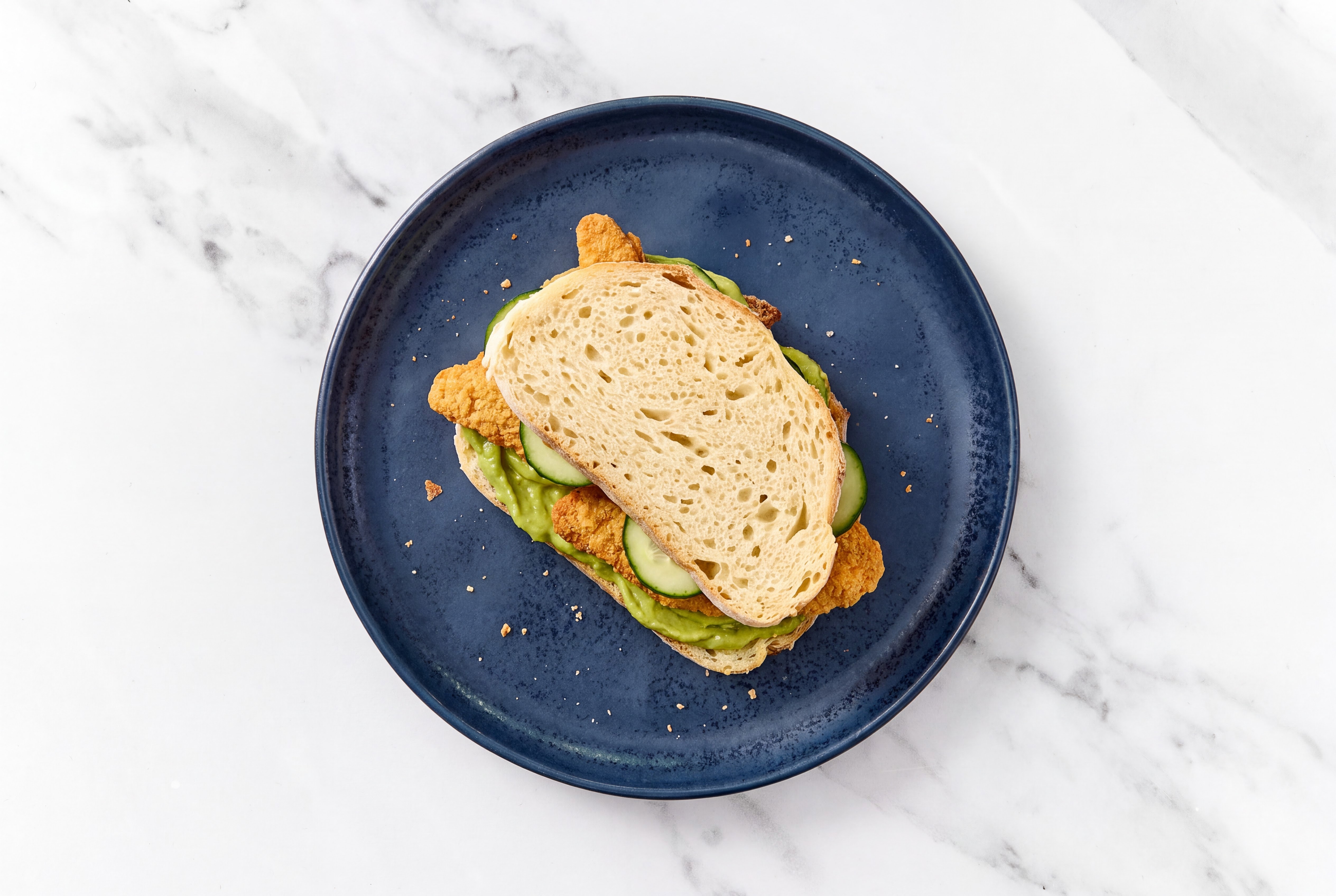 Avocado Crispy "Chicken" + Cucumber Sandwich