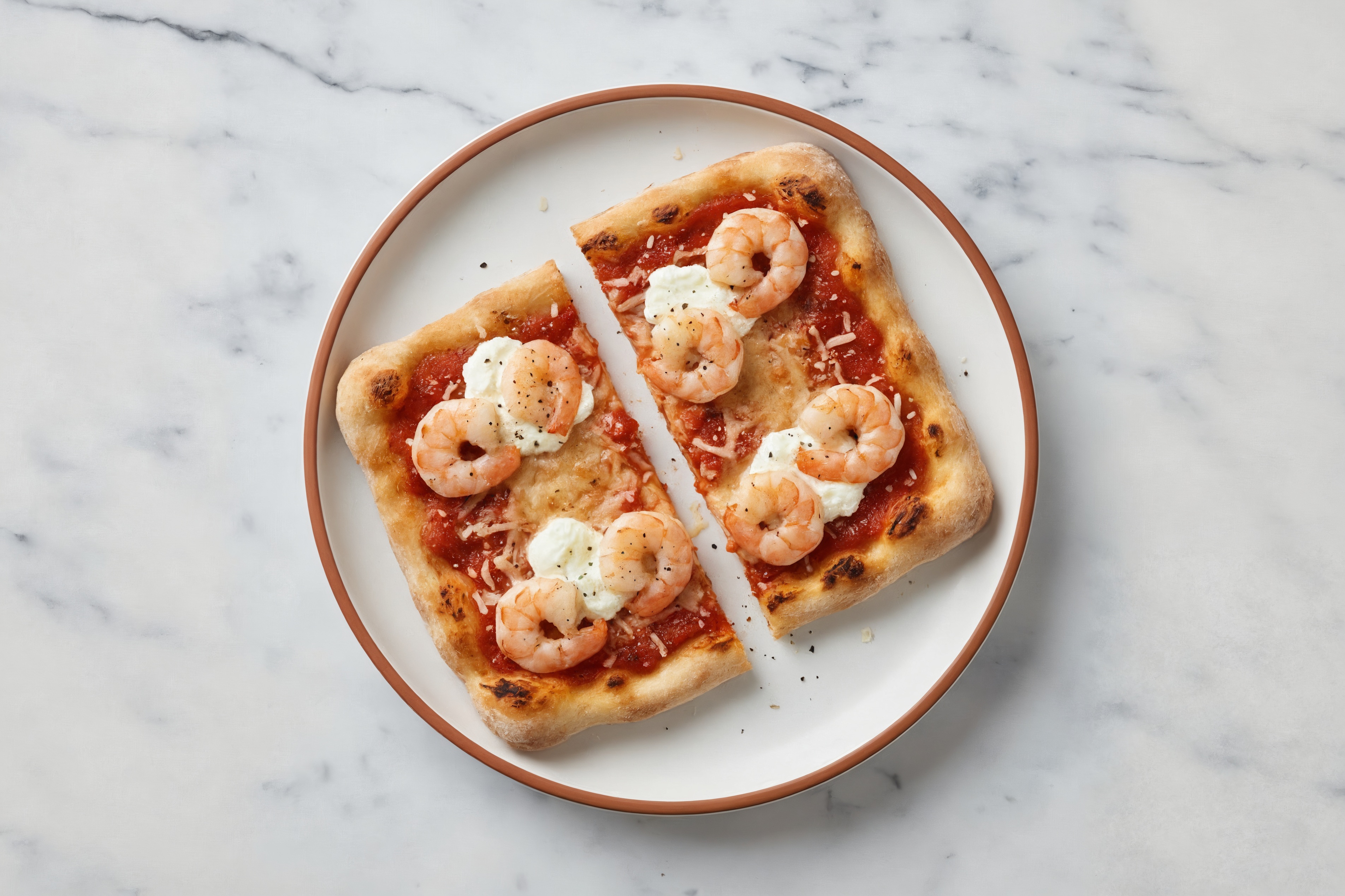 Creamy Gulf Shrimp Wood Grilled Pizza Crusts