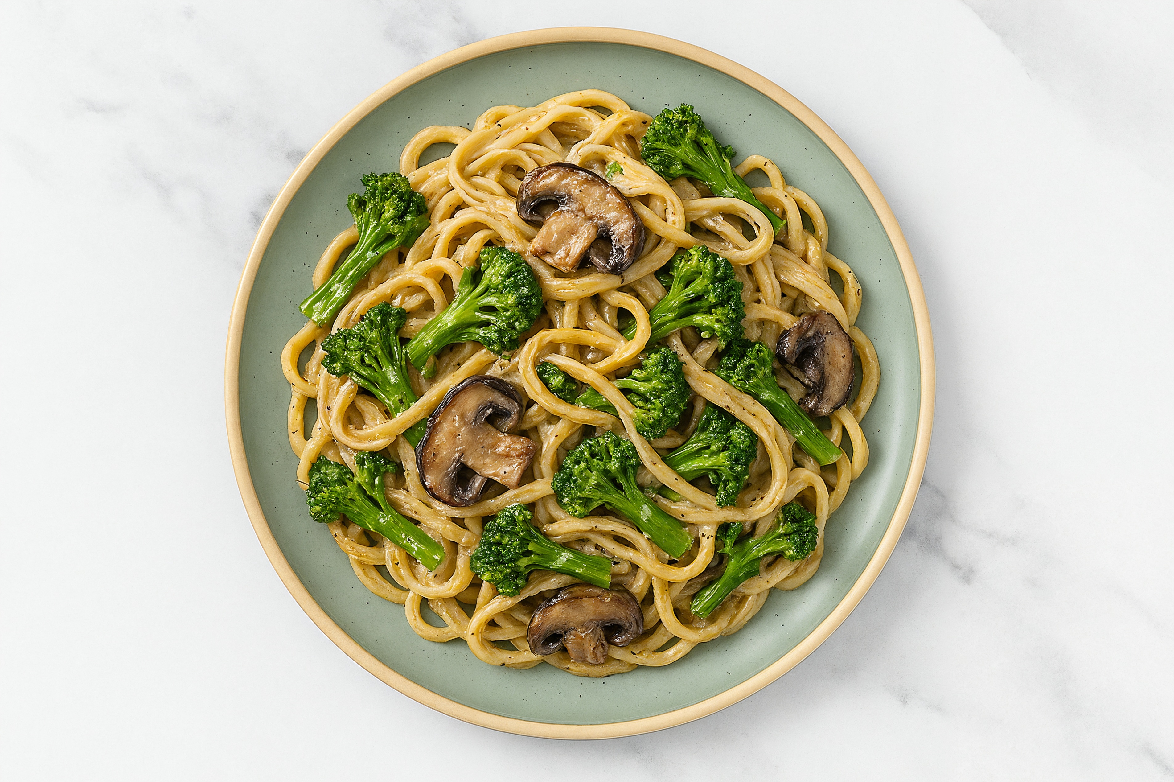 Mushroom + Broccoli Linguine Truffle