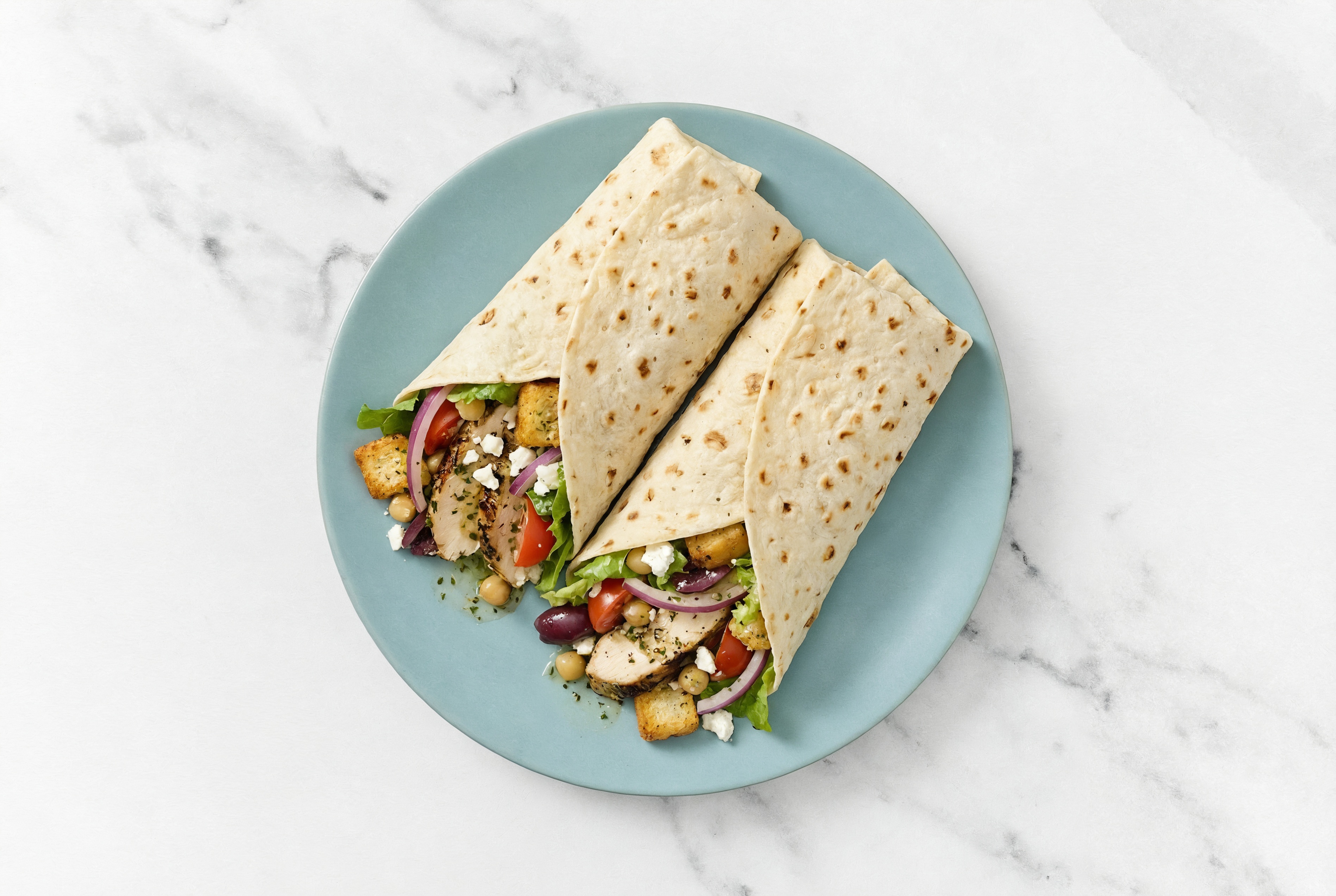  Mediterranean Grilled Chicken Breast Greek Lavash Wrap