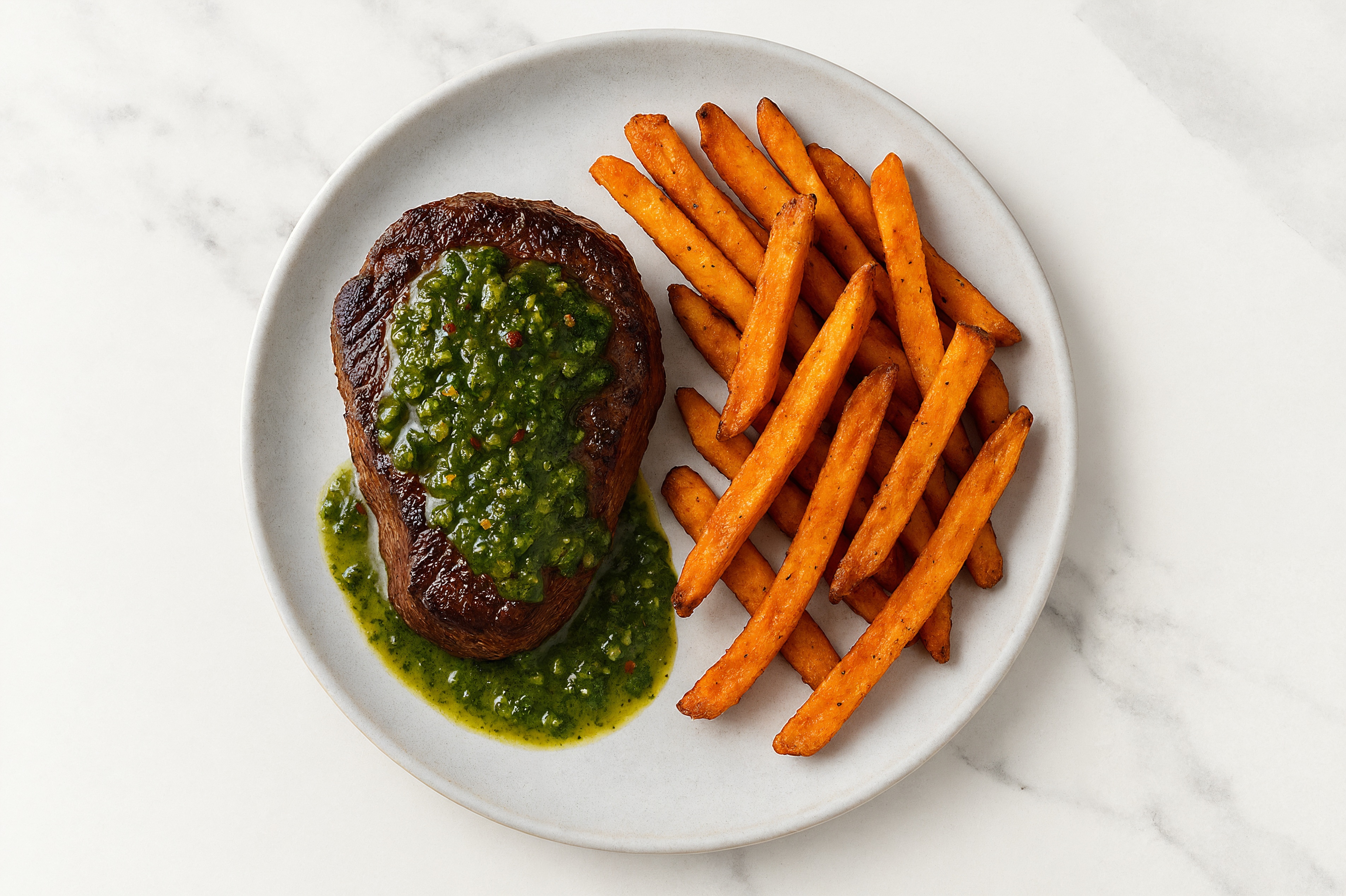  Seared Chimichurri Filet Mignon + Fries