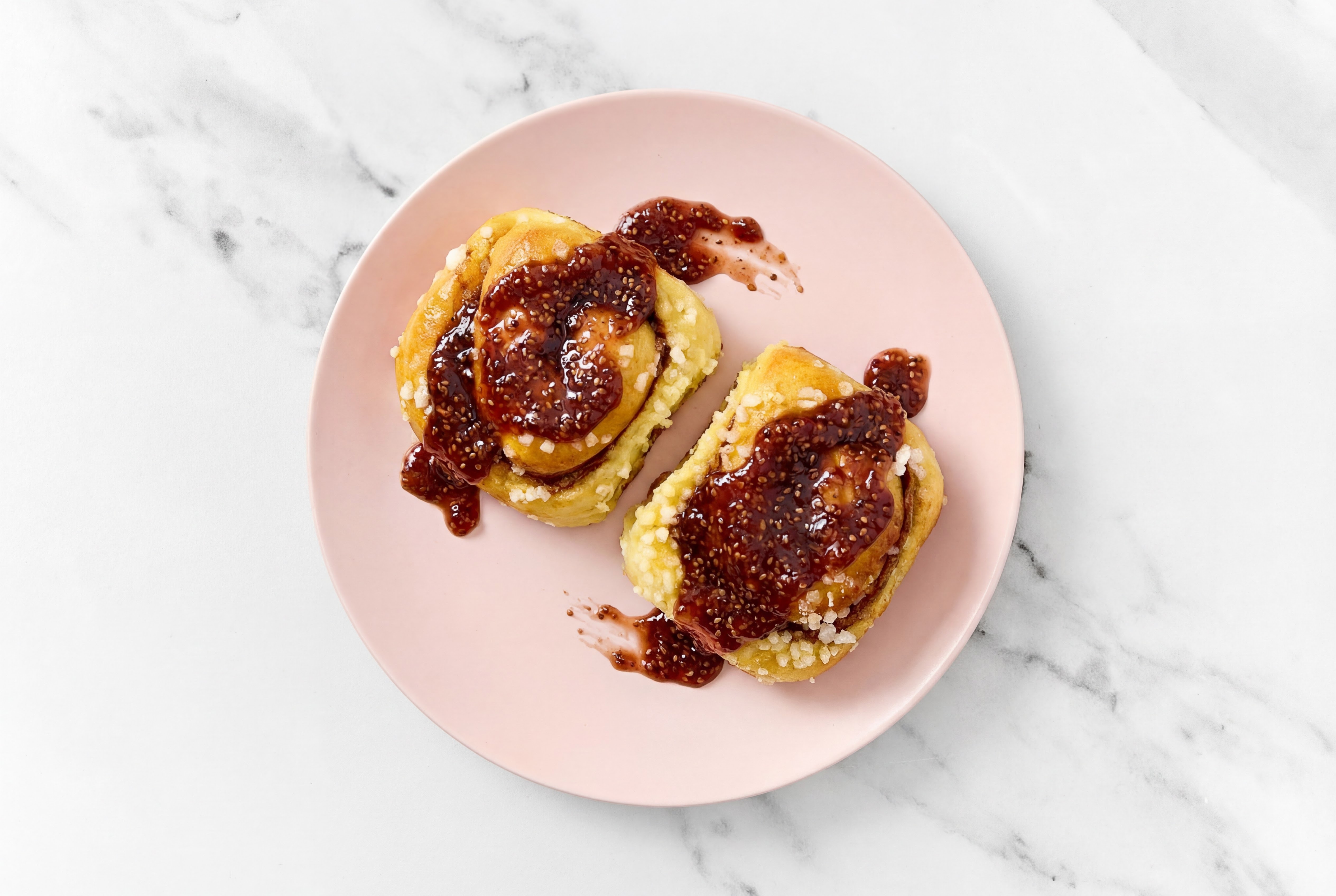 Cinnamon Brioche Rolls & Strawberry Chia Spread