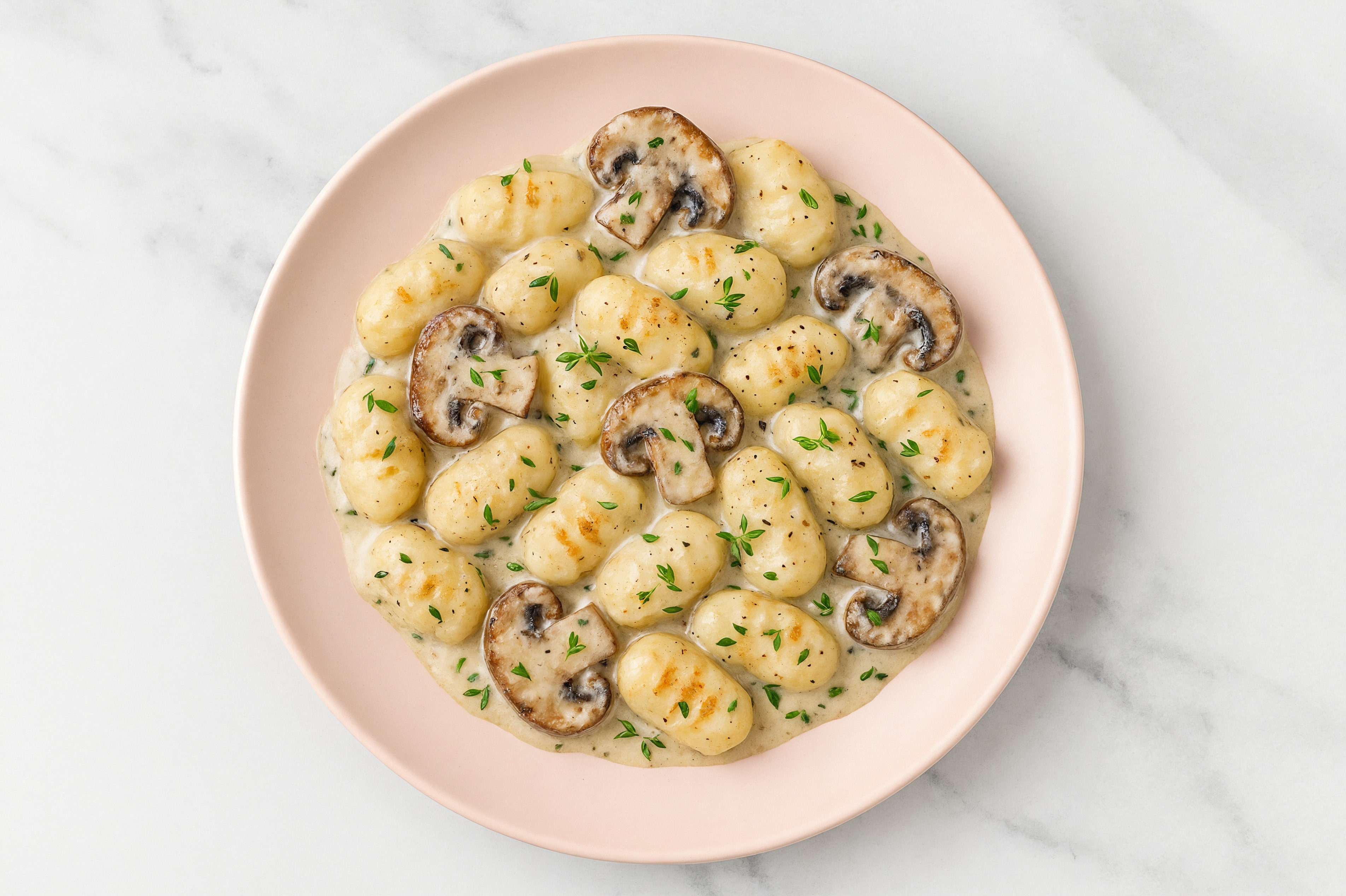Creamy Rosemary Truffle Sauce Parmesan Mushroom Gnocchi