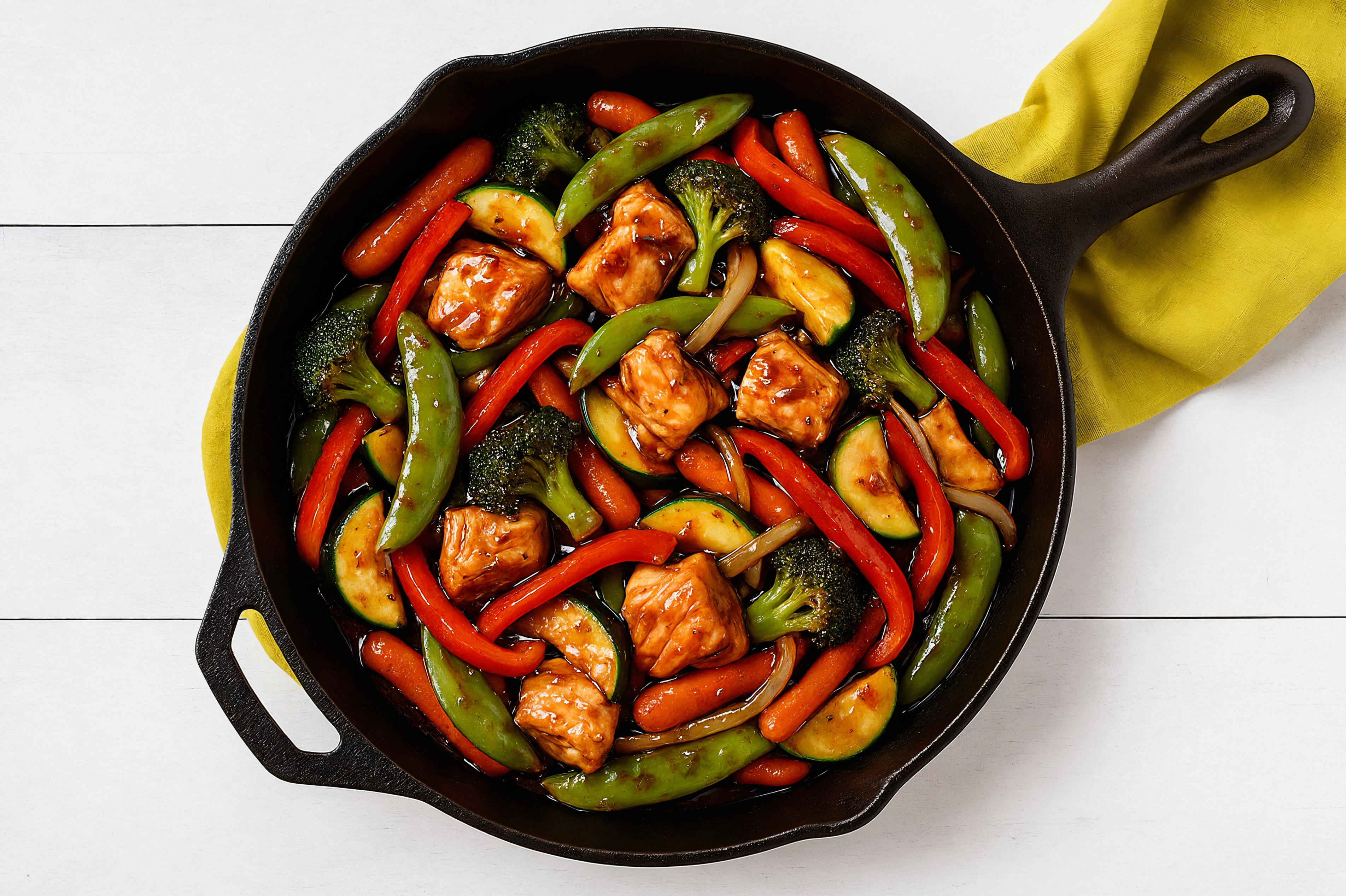 Teriyaki Steelhead Trout Stir-Fry with Mixed Veggies