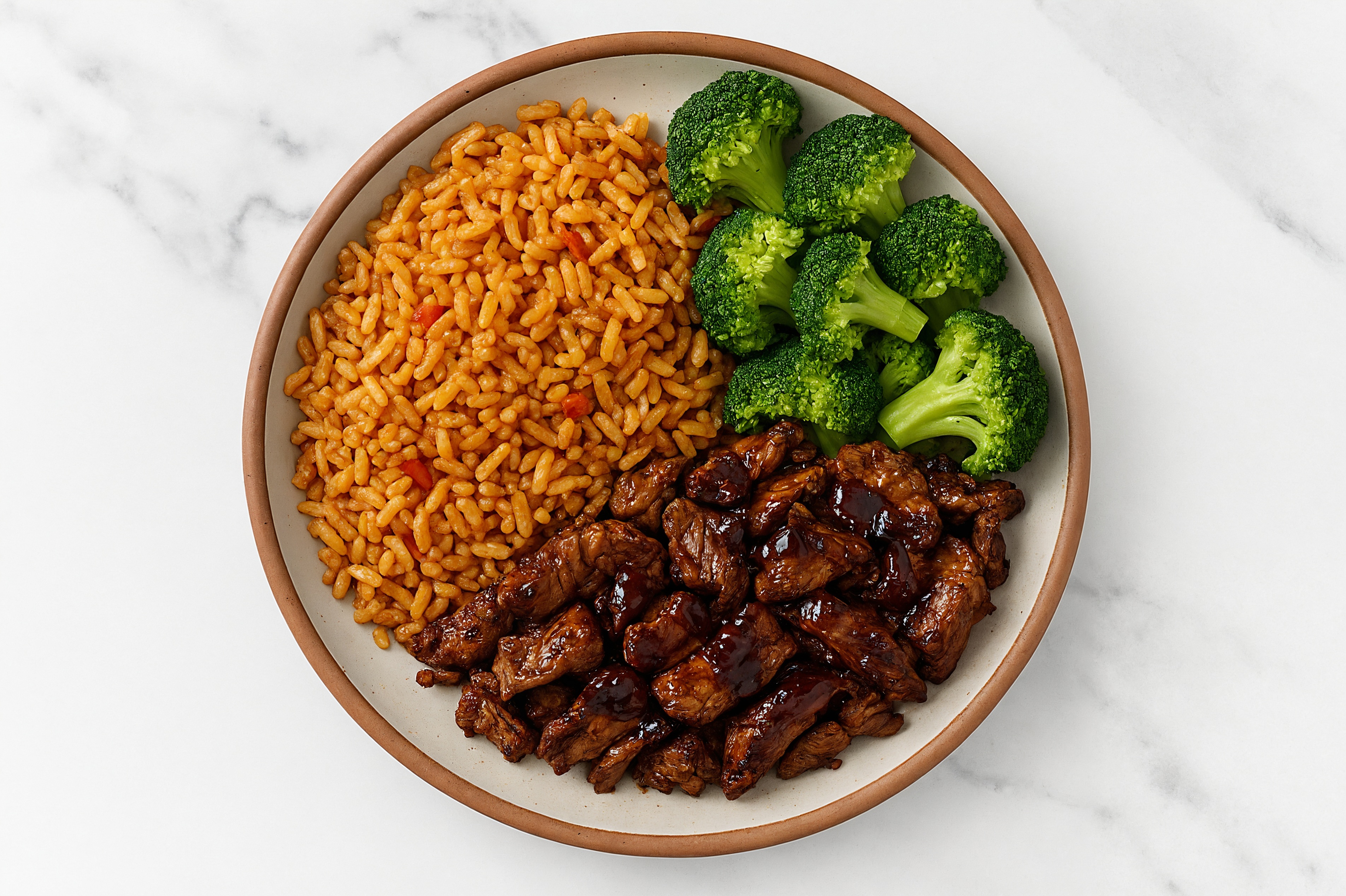 Honey Garlic Beef with Rice + Organic Broccoli