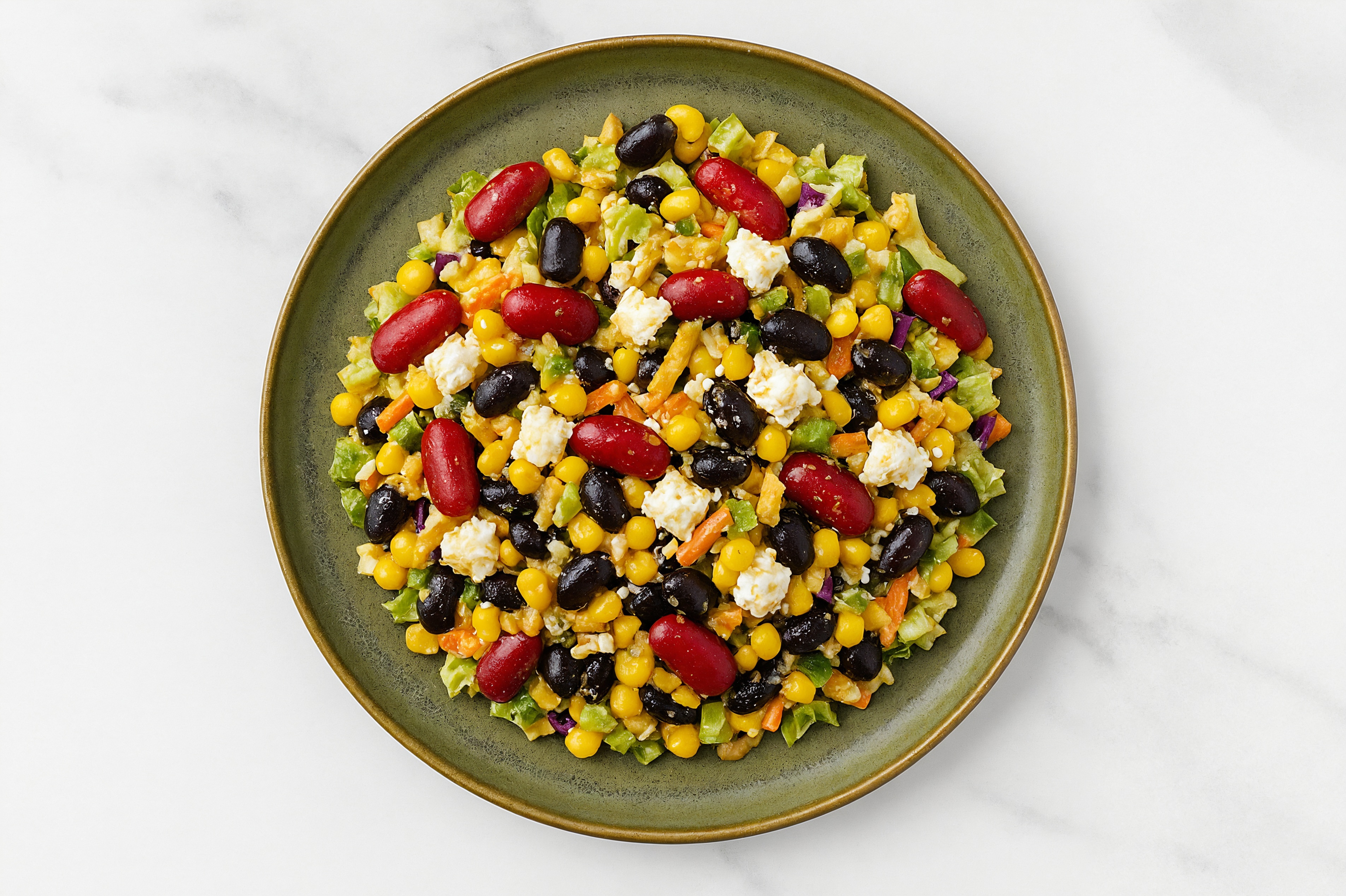 Street Corn Chopped Salad with Feta + Black Bean Salad