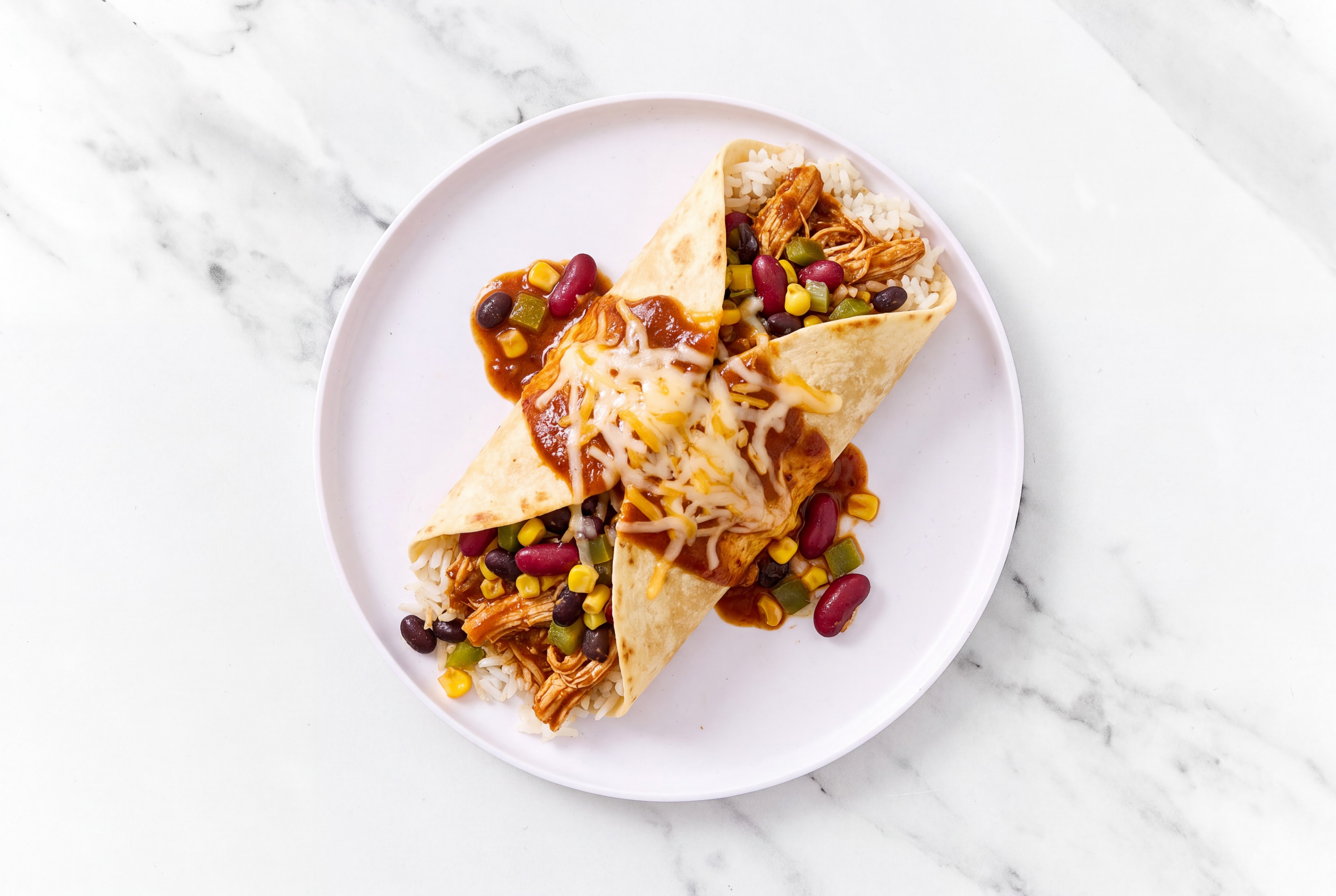 Birria Pulled Chicken Wet Burrito