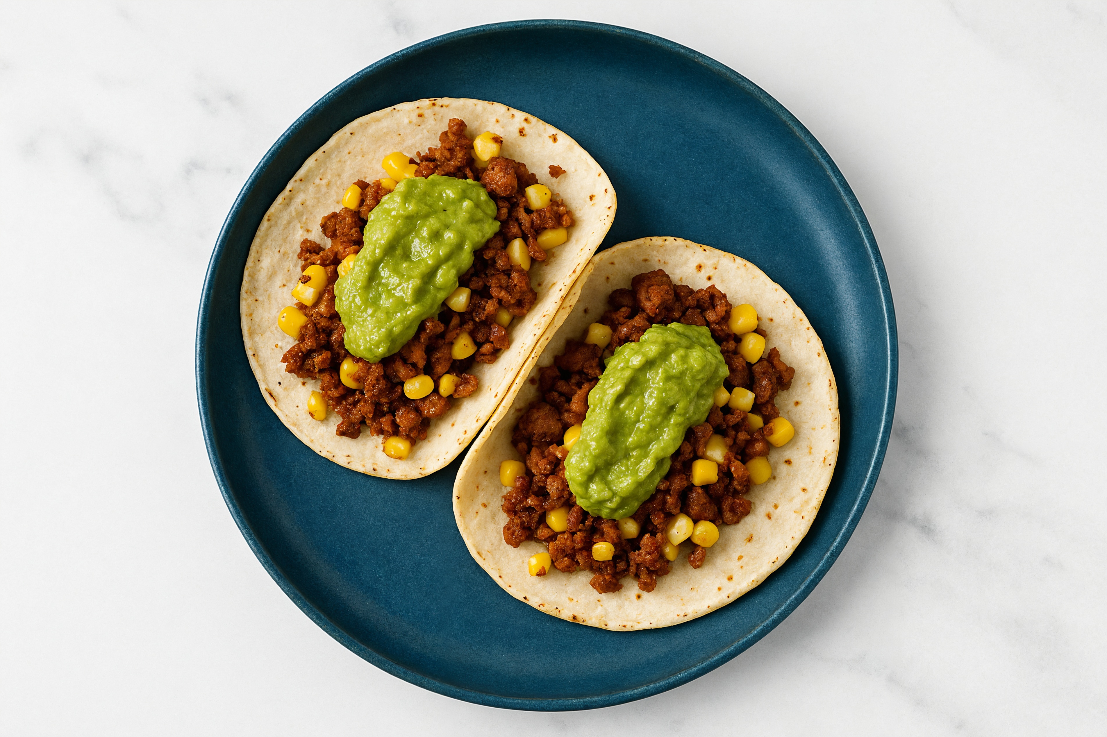 Plant-Based Chorizo + Sweet Corn Tacos