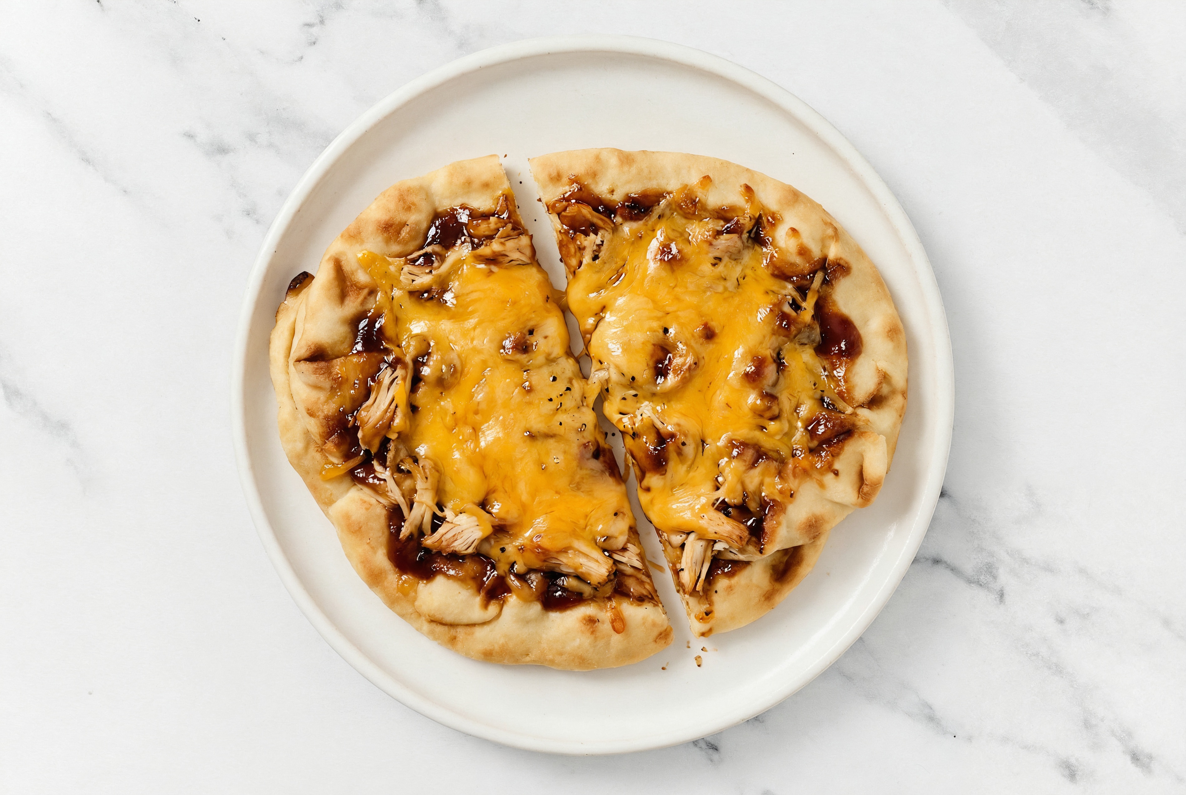 BBQ Chicken Naan Pizza with Original BBQ Sauce