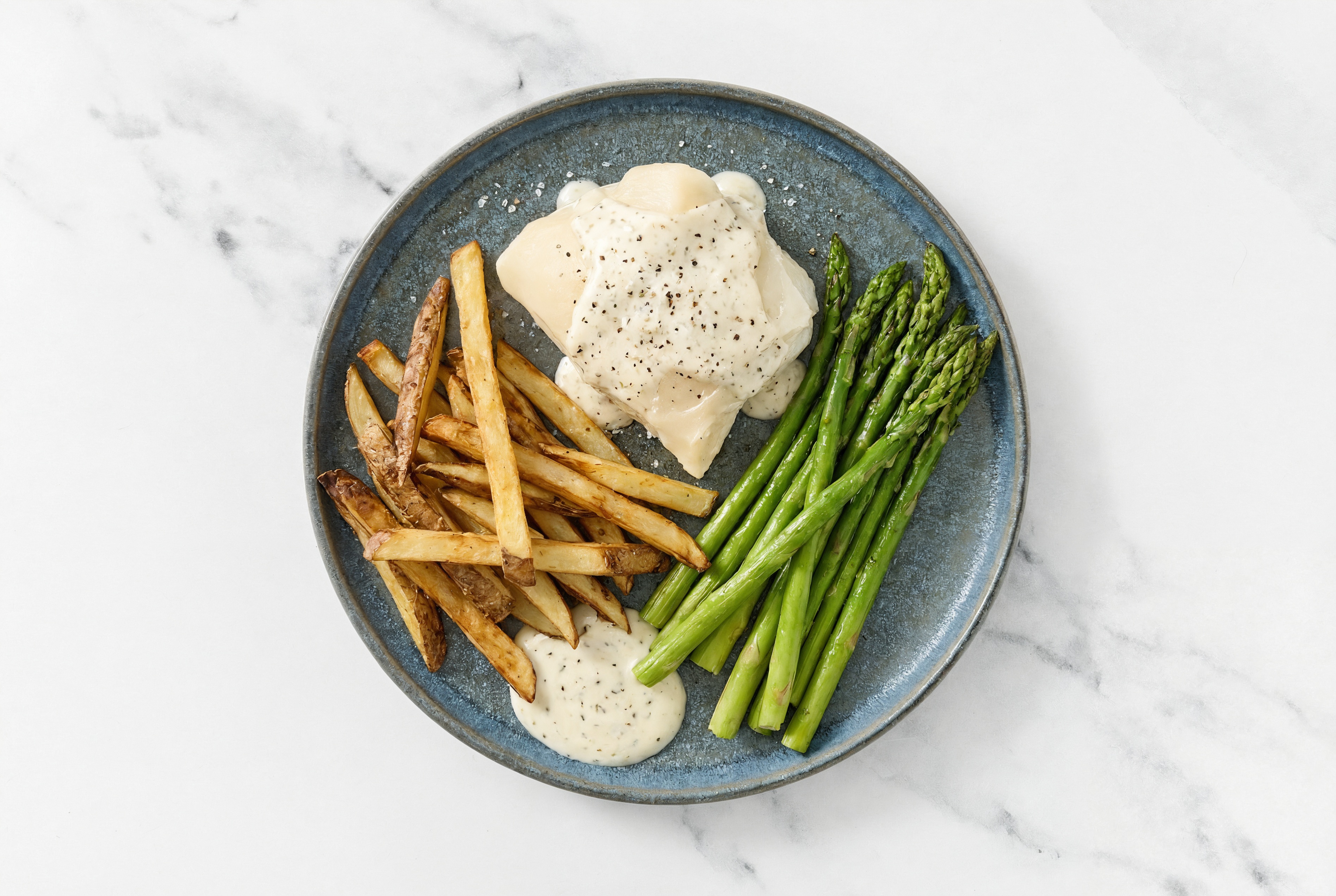 Crispy Ranch Halibut + Fries