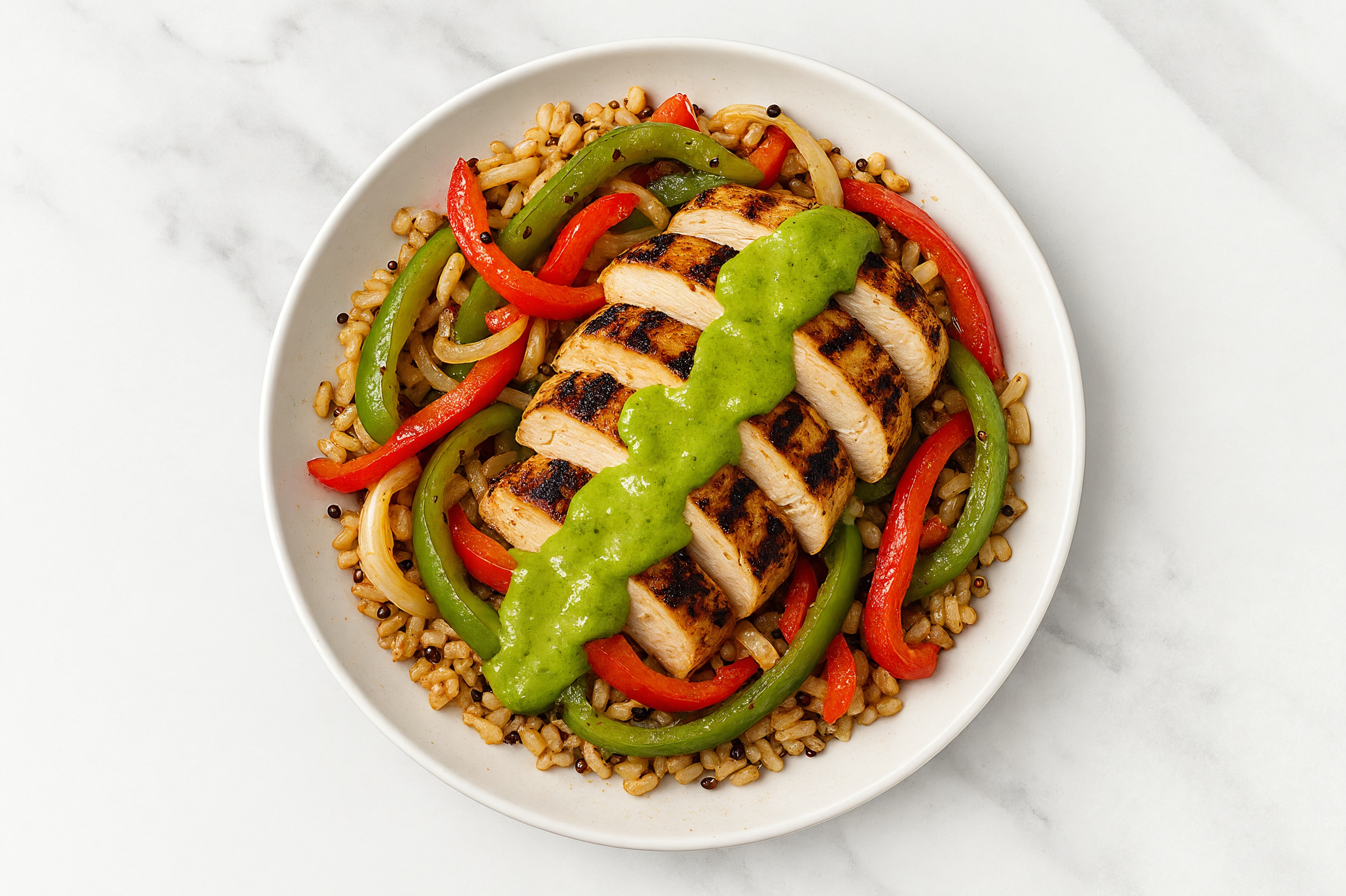 Mediterranean Grilled Chicken Breast 'n Guac Bowl