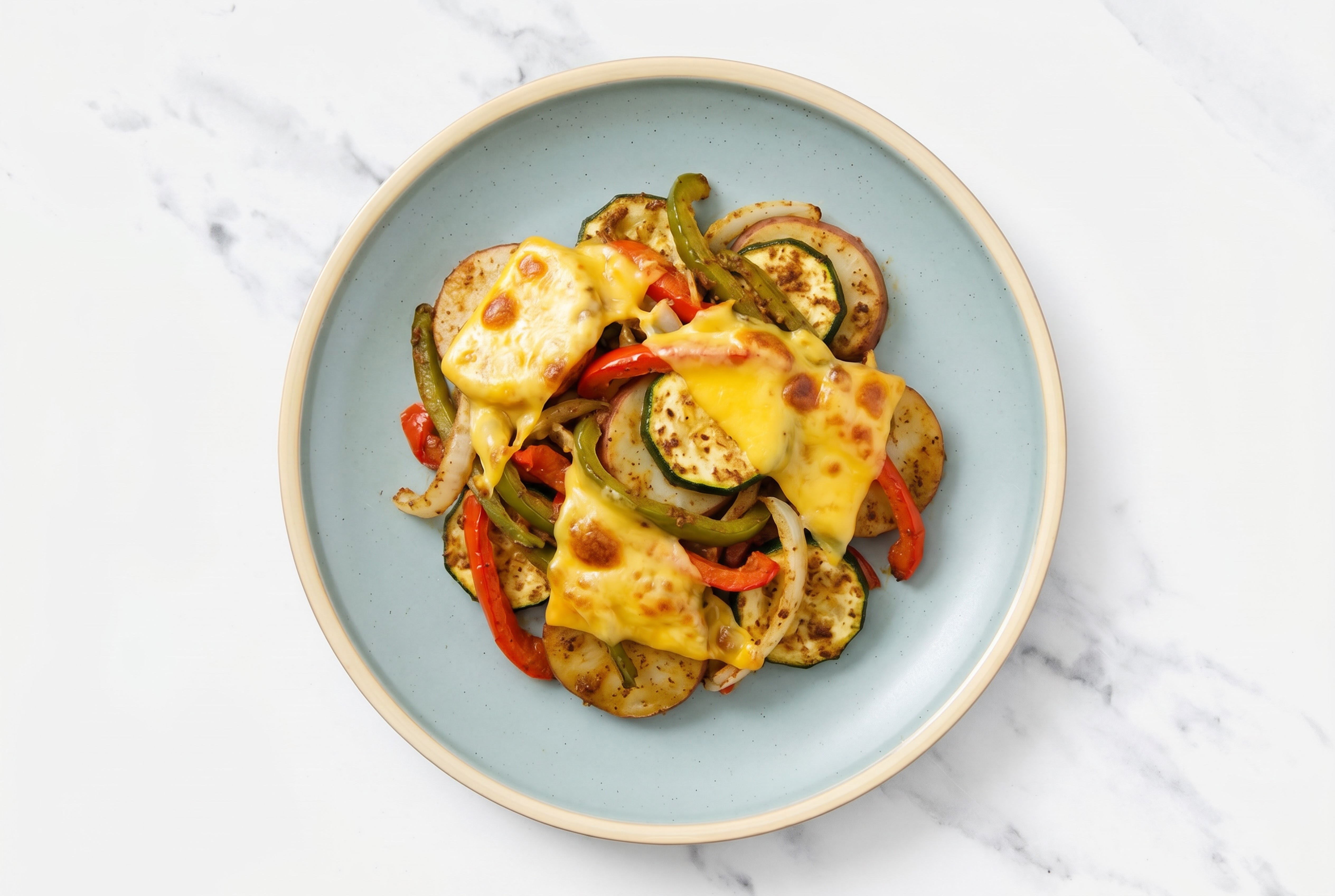 Hearty Cheezy  Veggie Bake with Zucchini