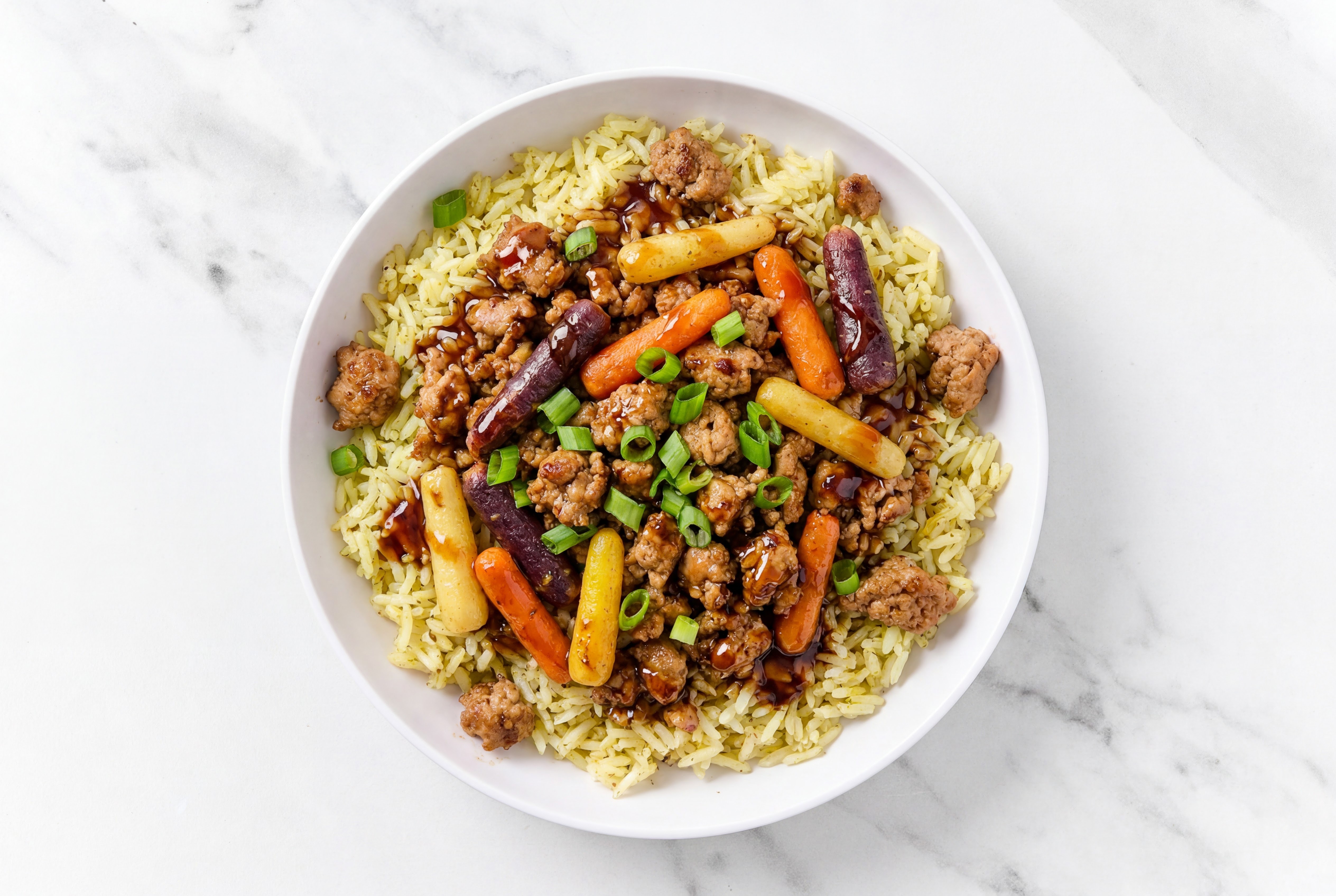 Teriyaki Ground Turkey Seasoned Jasmine Rice Bowl