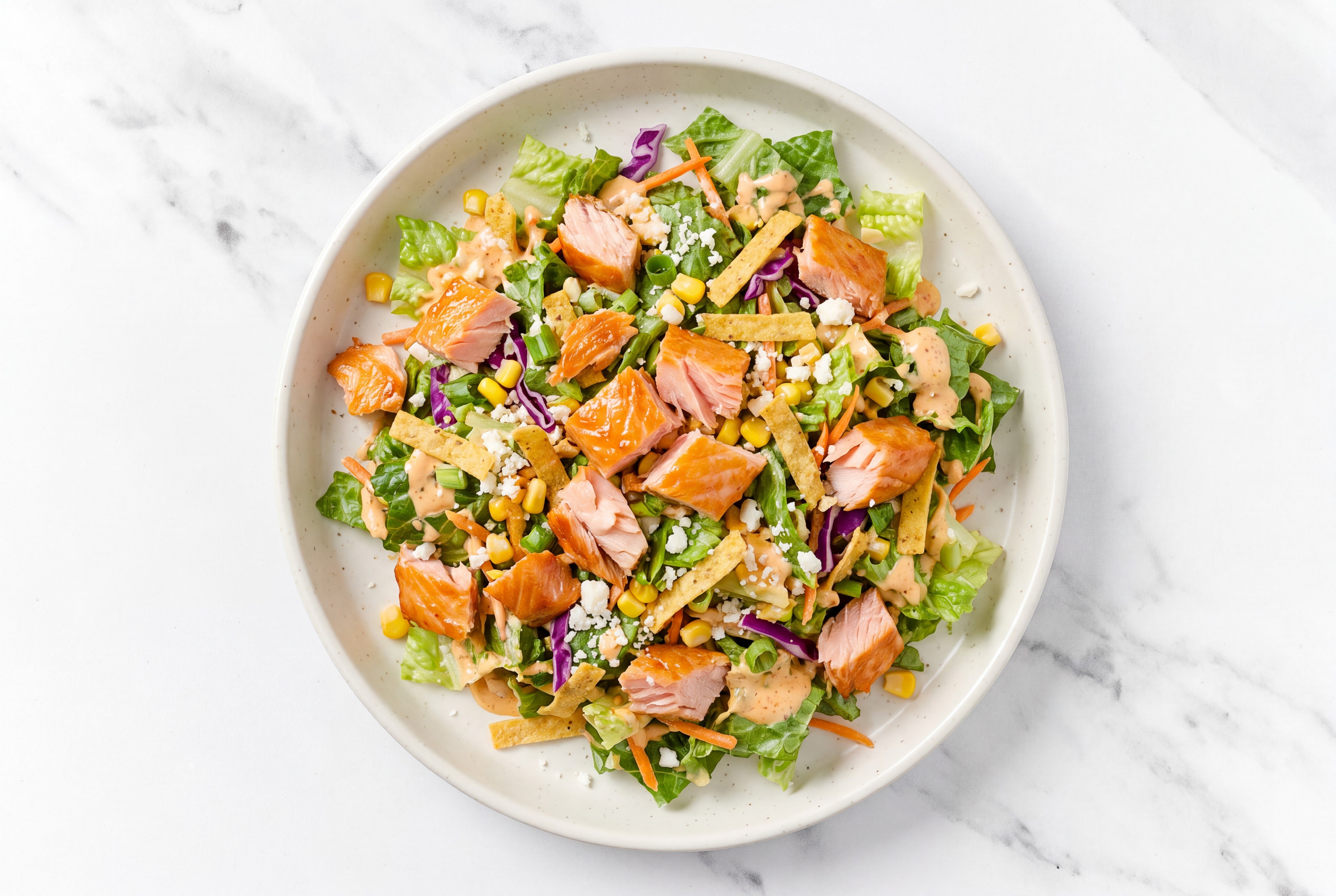 Street Corn Salmon Chopped Salad