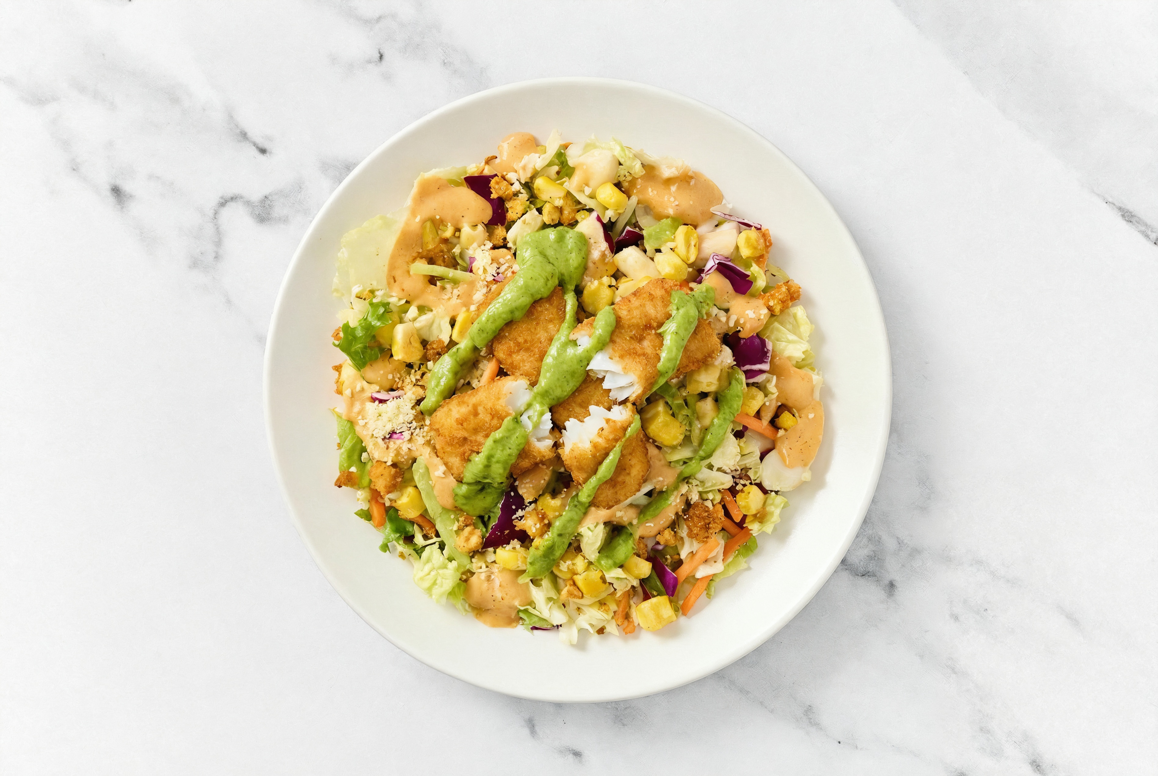Fried Fish Street Corn Salad