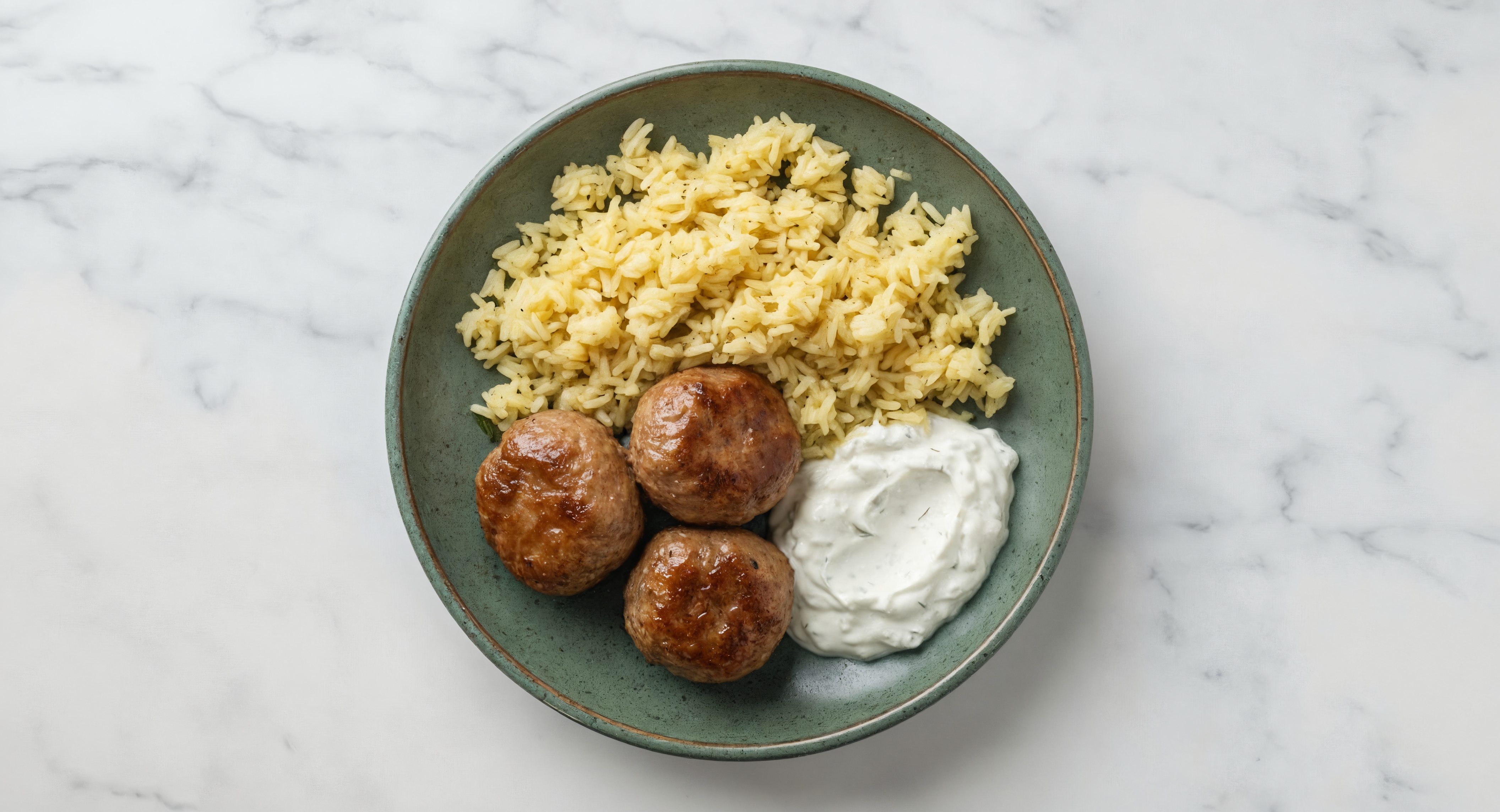 Tzatziki Meatballs with Jasmine Rice