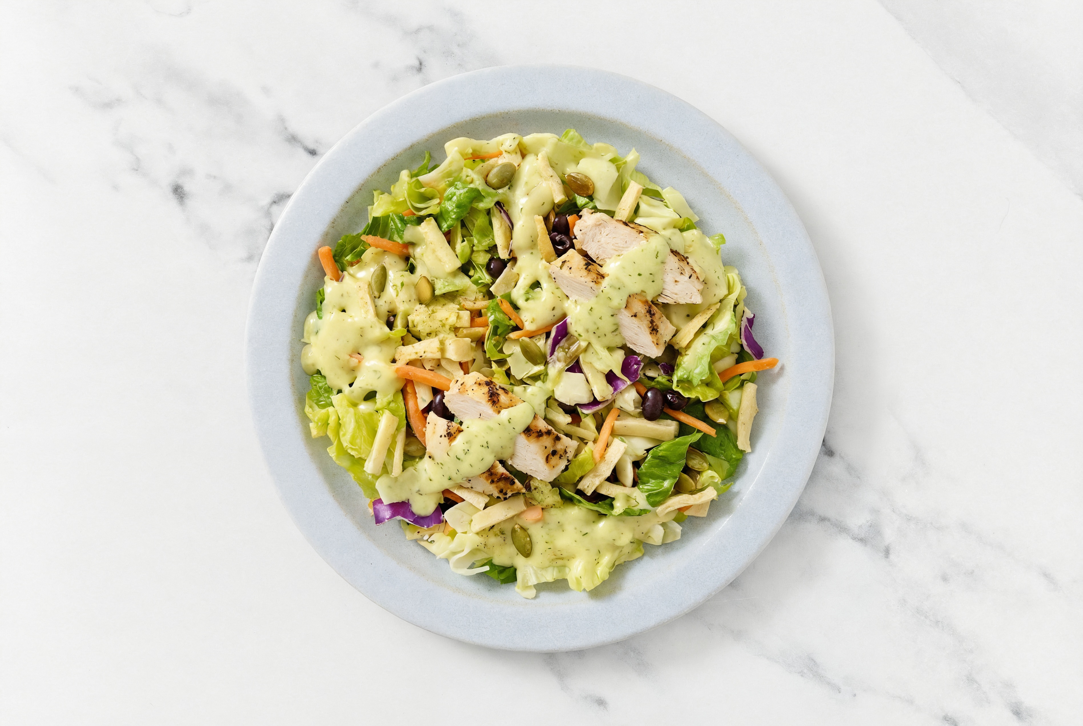 Grilled Chicken + Black Bean Green Goddess Salad