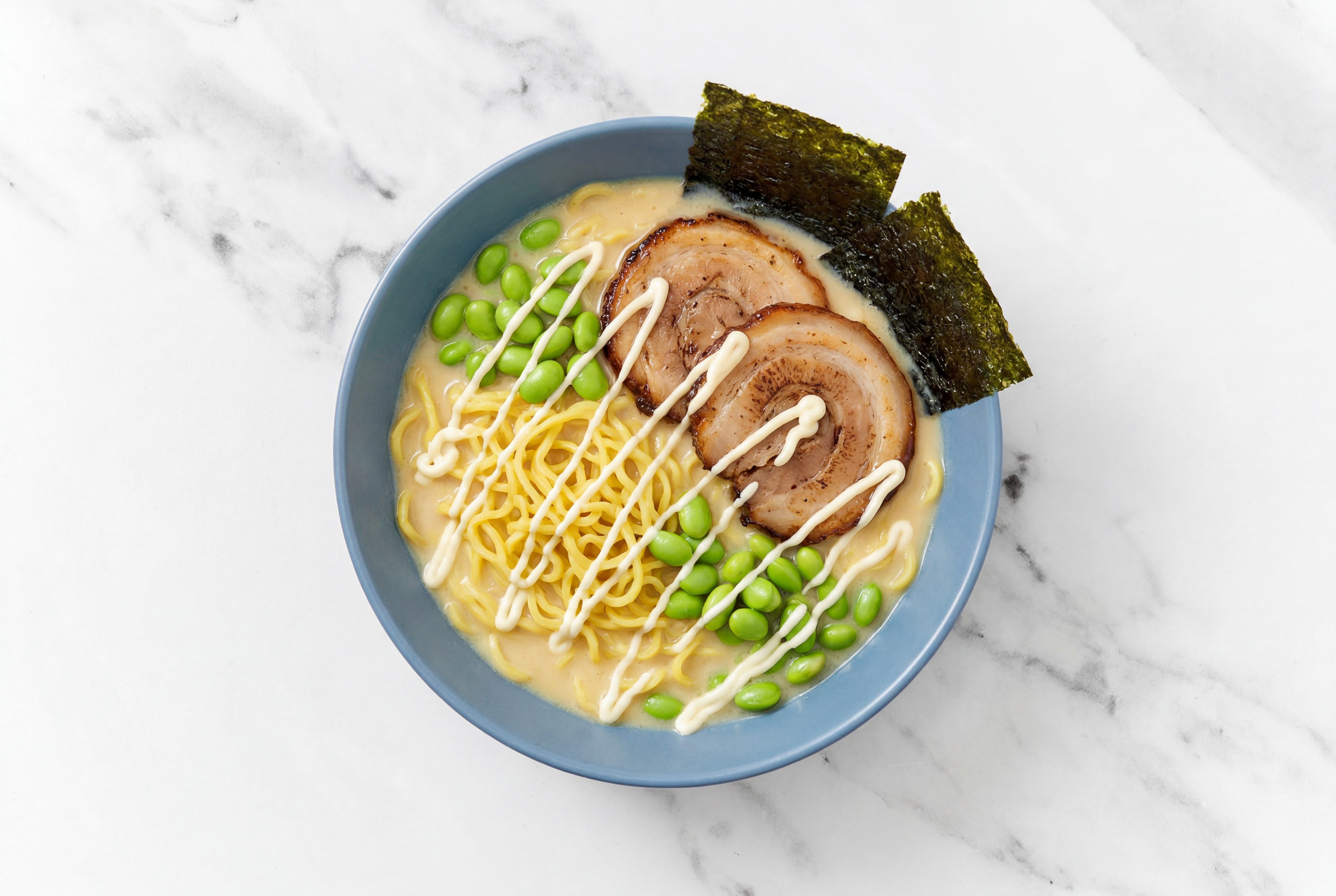 Creamy Edamame Ramen Tonkotsu Bowl