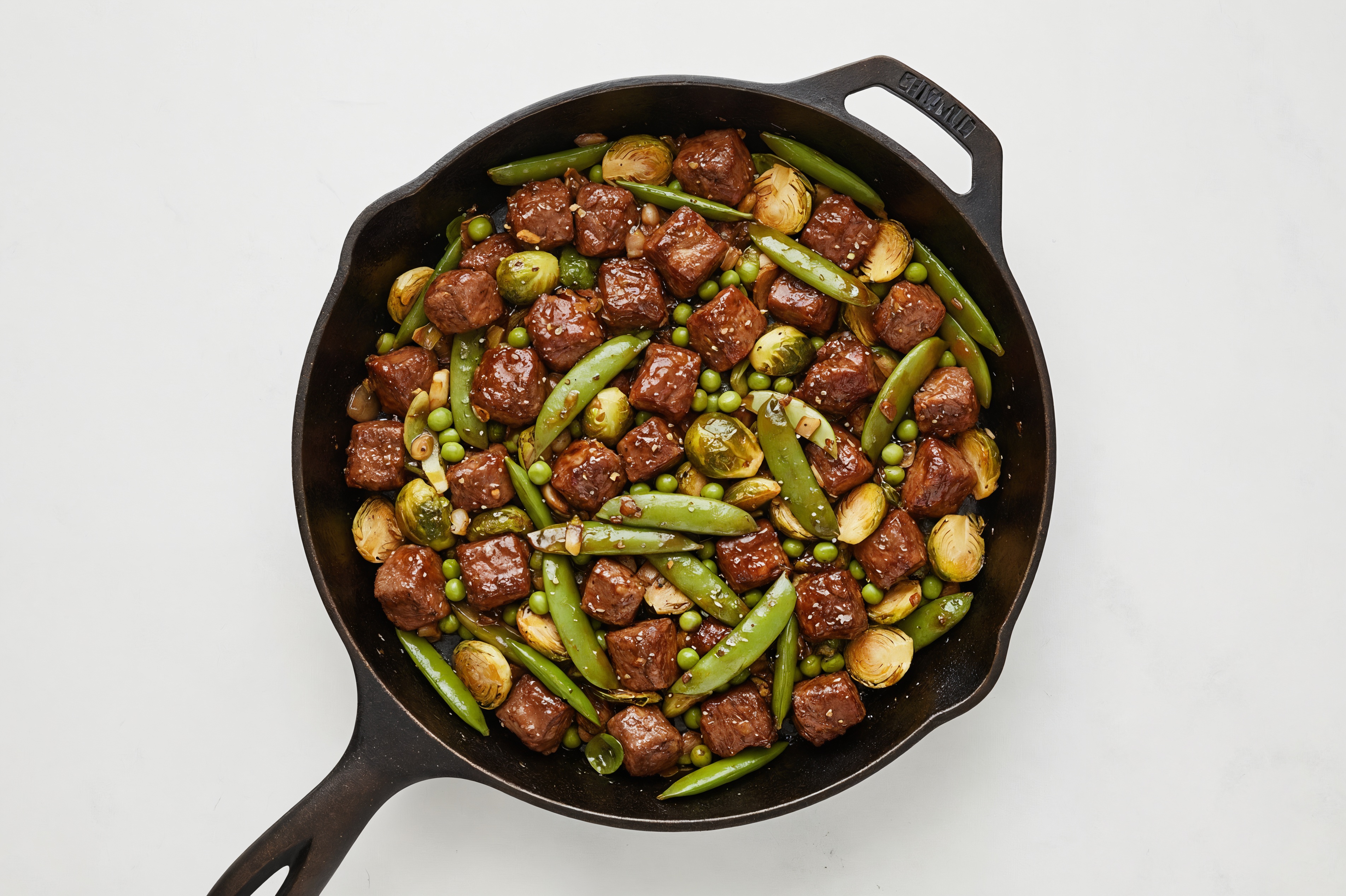 Teriyaki Bison Stir-Fry with Snap Peas & Brussels