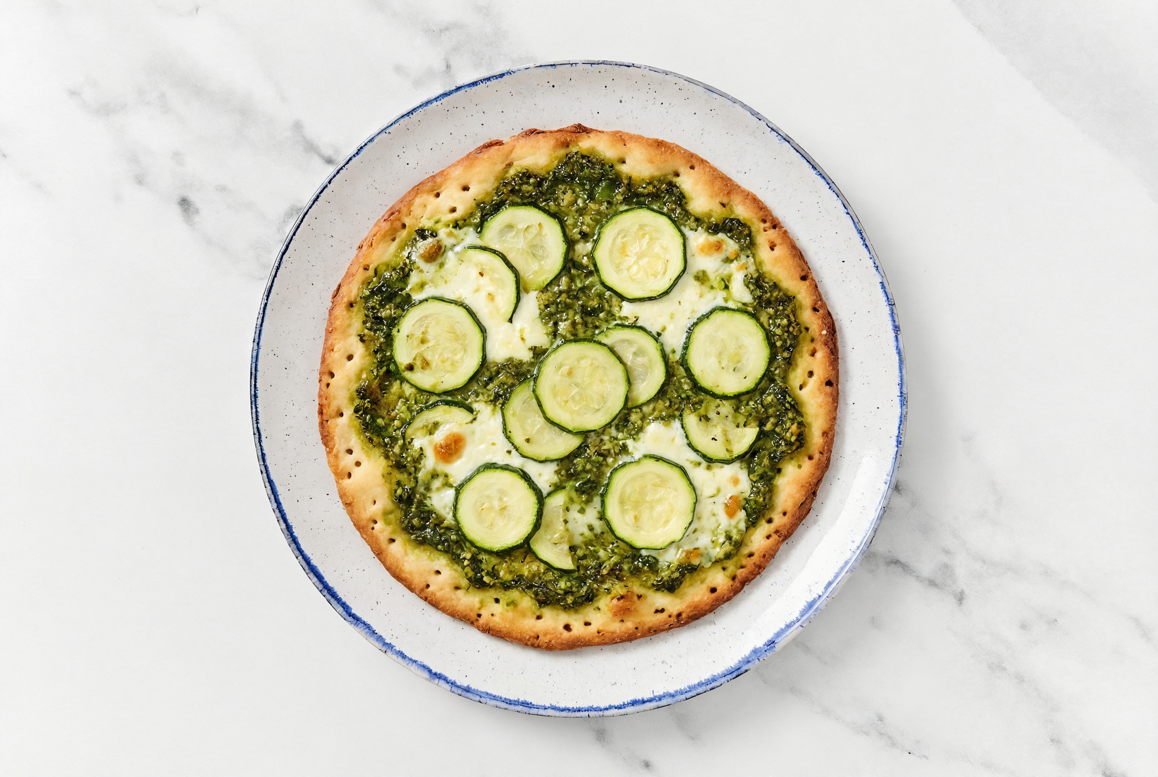Zucchini Ricotta Pesto Gluten-Free Pizza Crusts