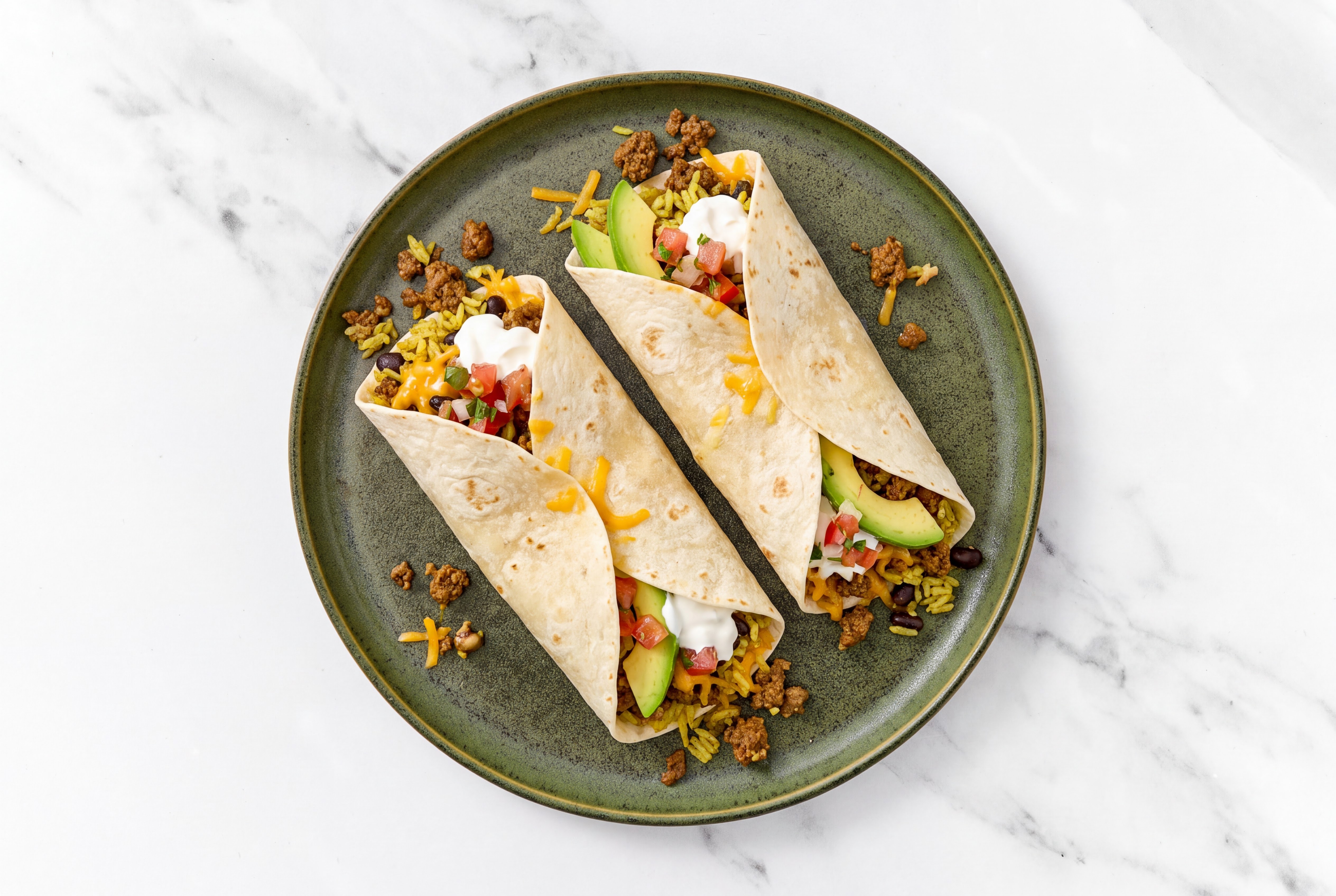 Loaded Taco-Seasoned Beef Burrito