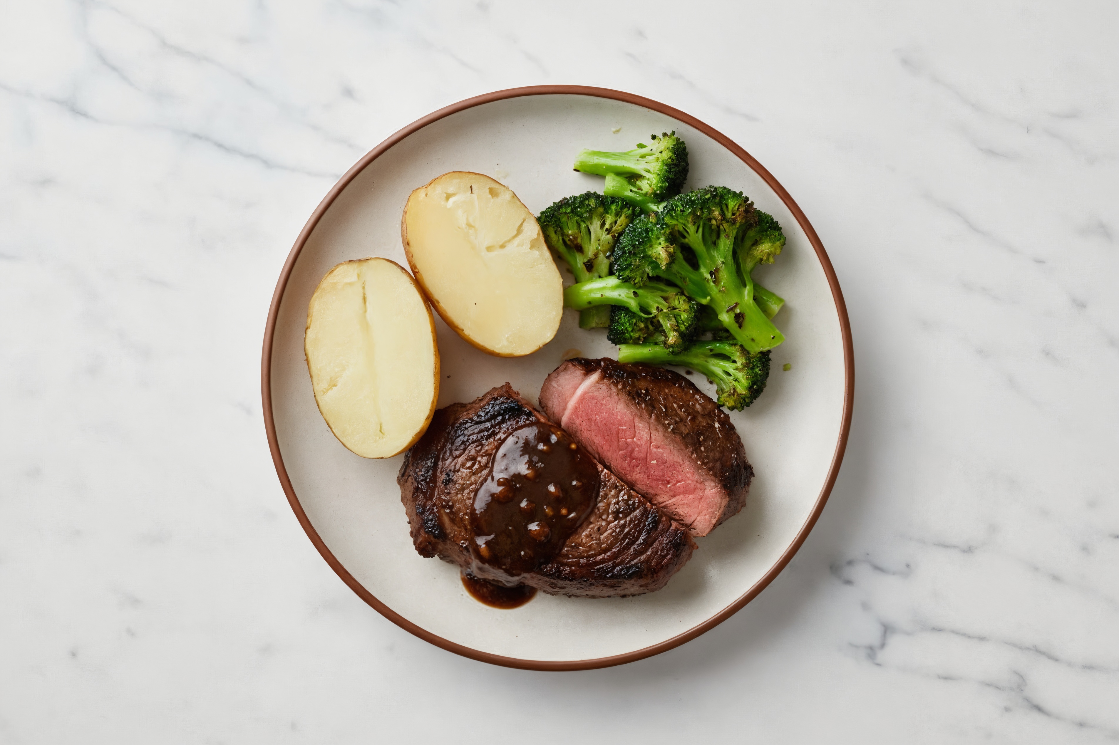 Black Pepper Wagyu Ribeye Steak + Broccoli