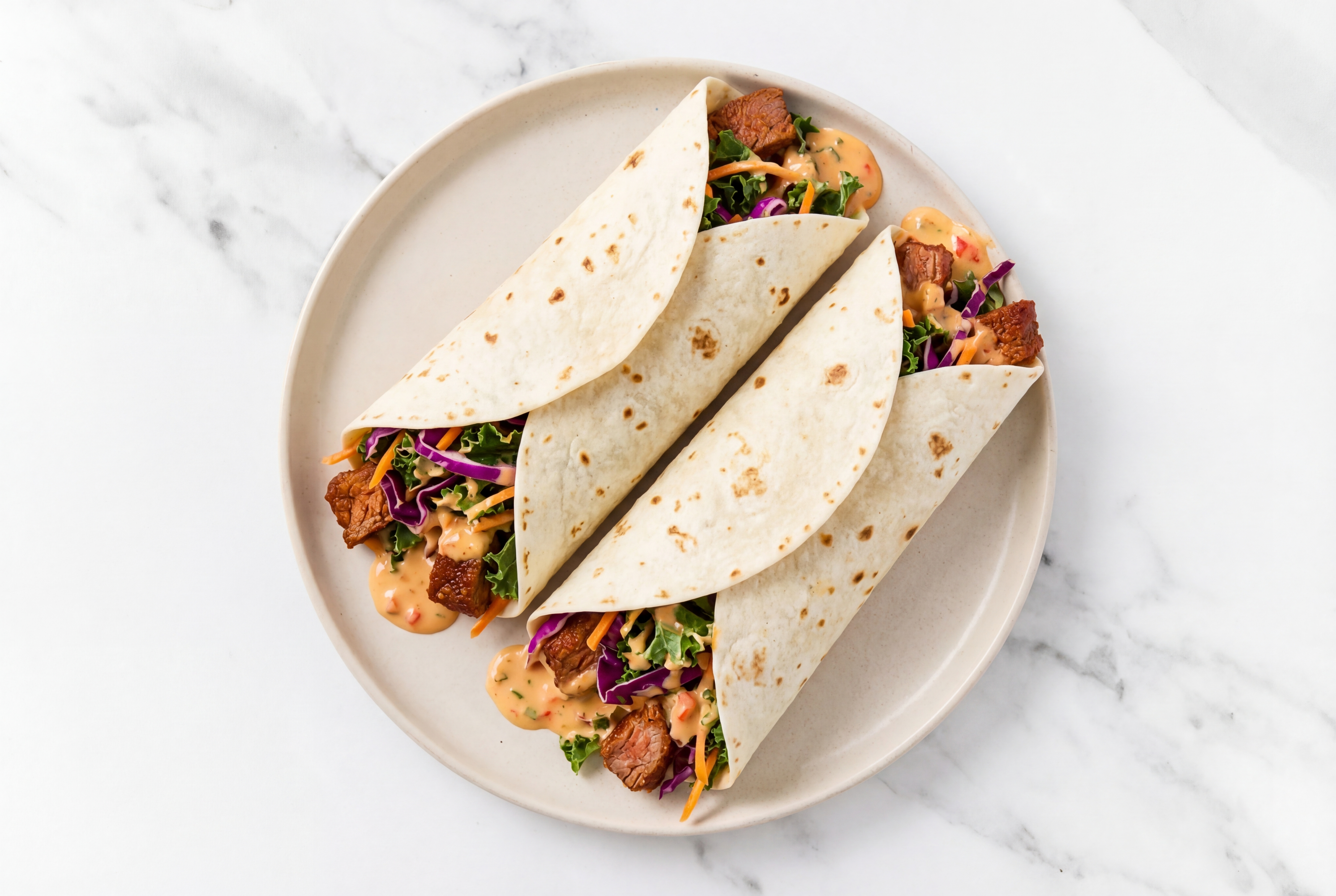 Organic Tortilla Flank Steak Wrap with Thousand Island
