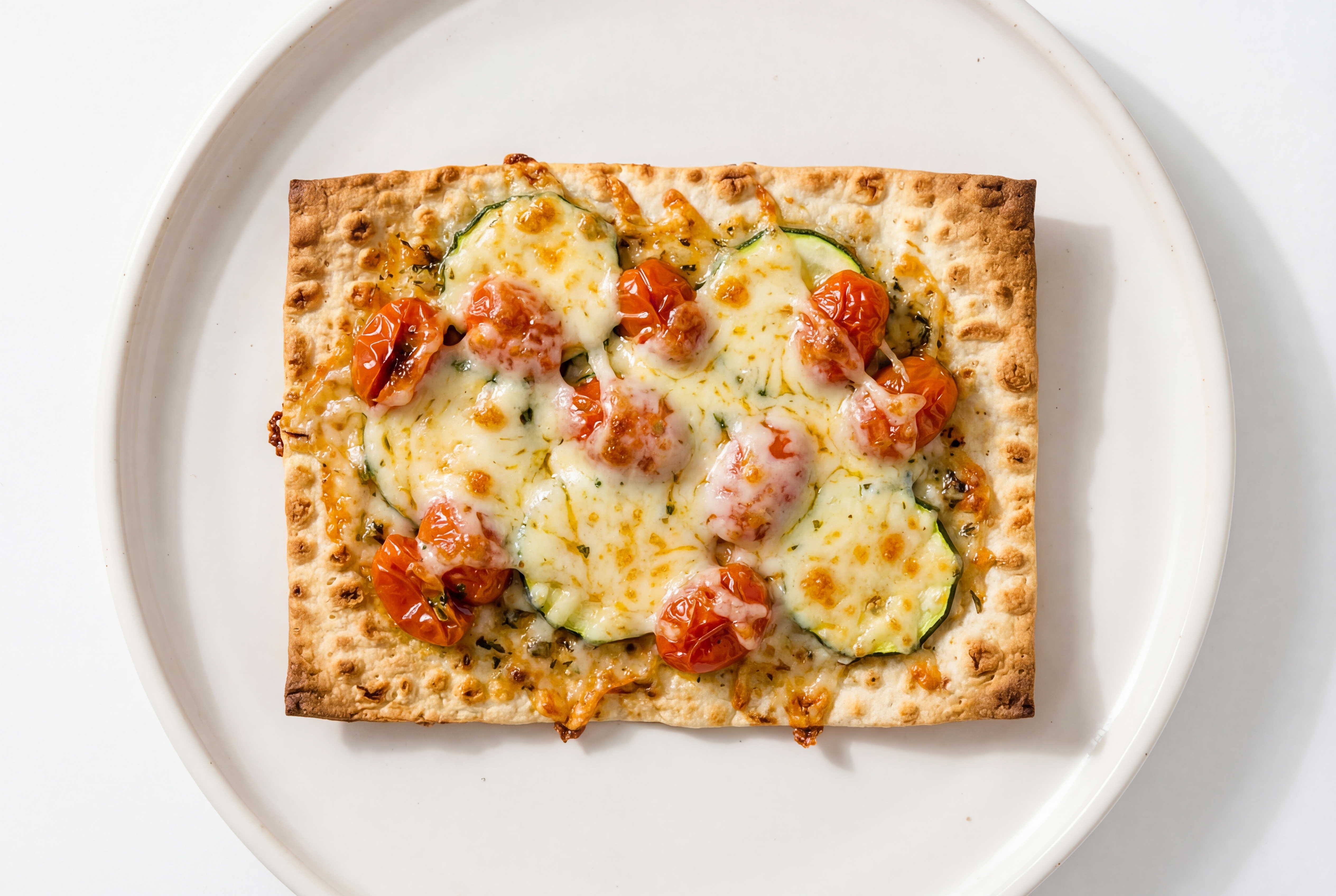 Herby Vegan Lavash Pizza with Zucchini Ribbons