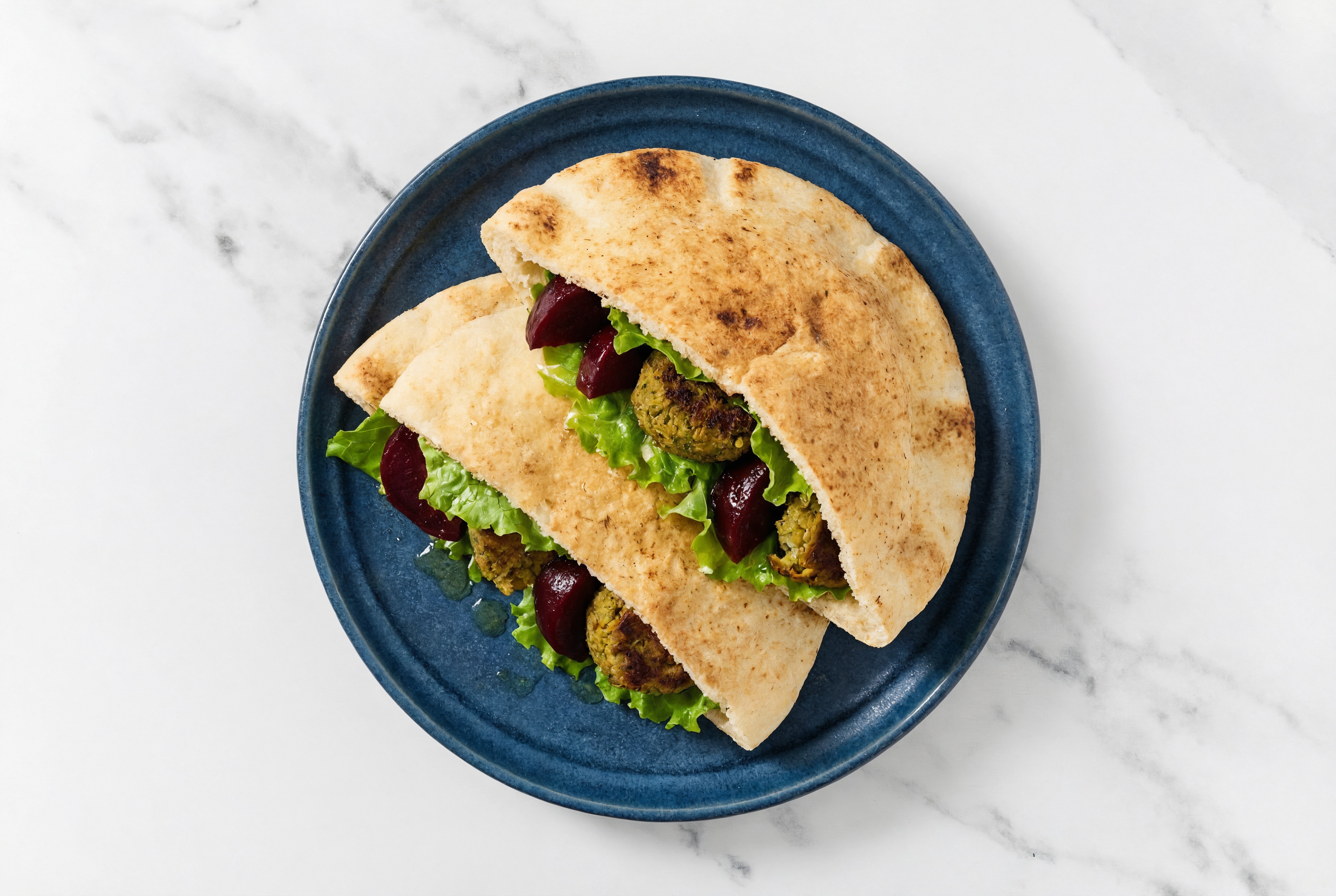 Lemony Falafel Traditional Pita Sandwich