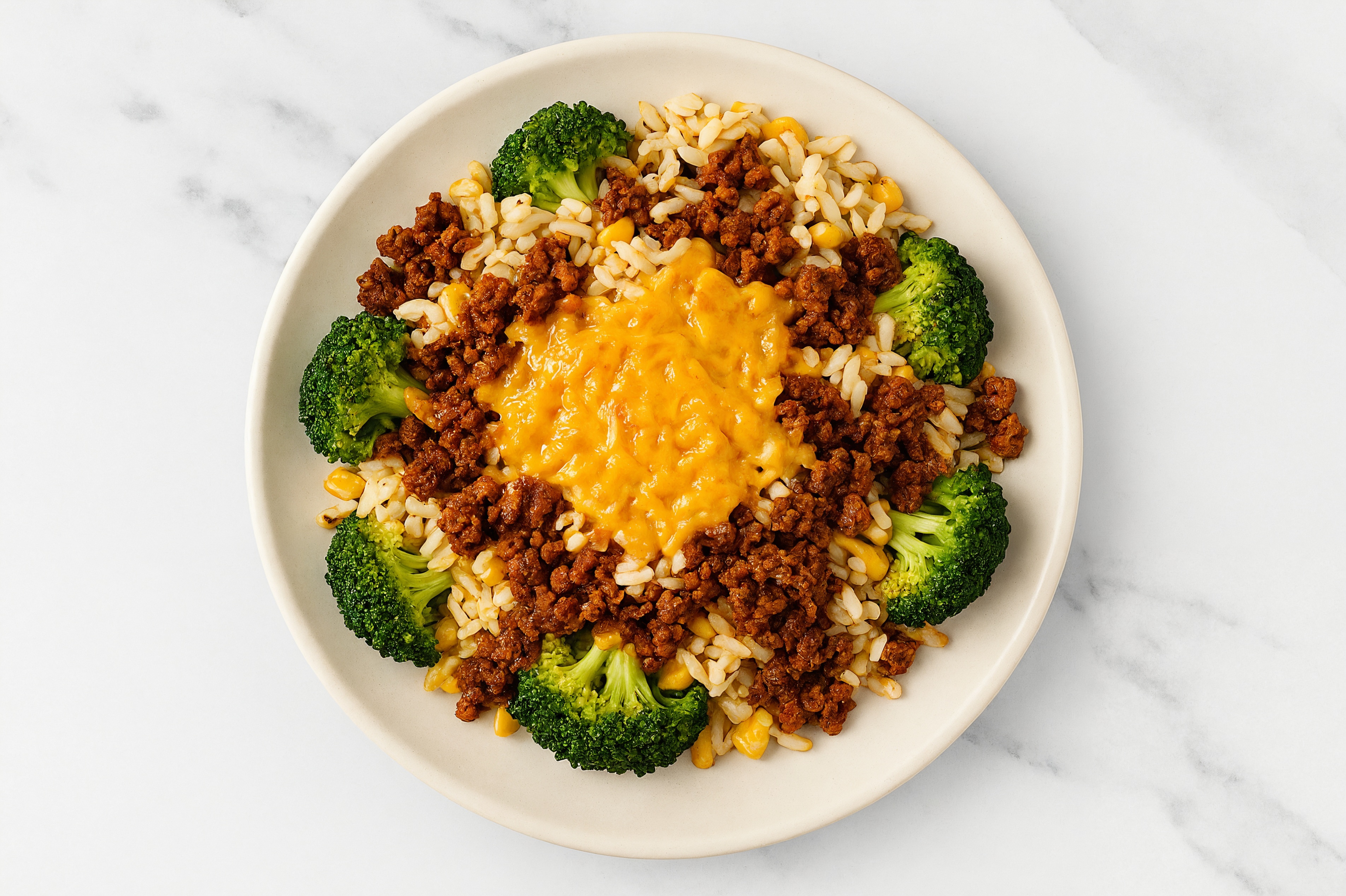 Air Fryer Layered Mexican Chorizo Bake with Broccoli Florets