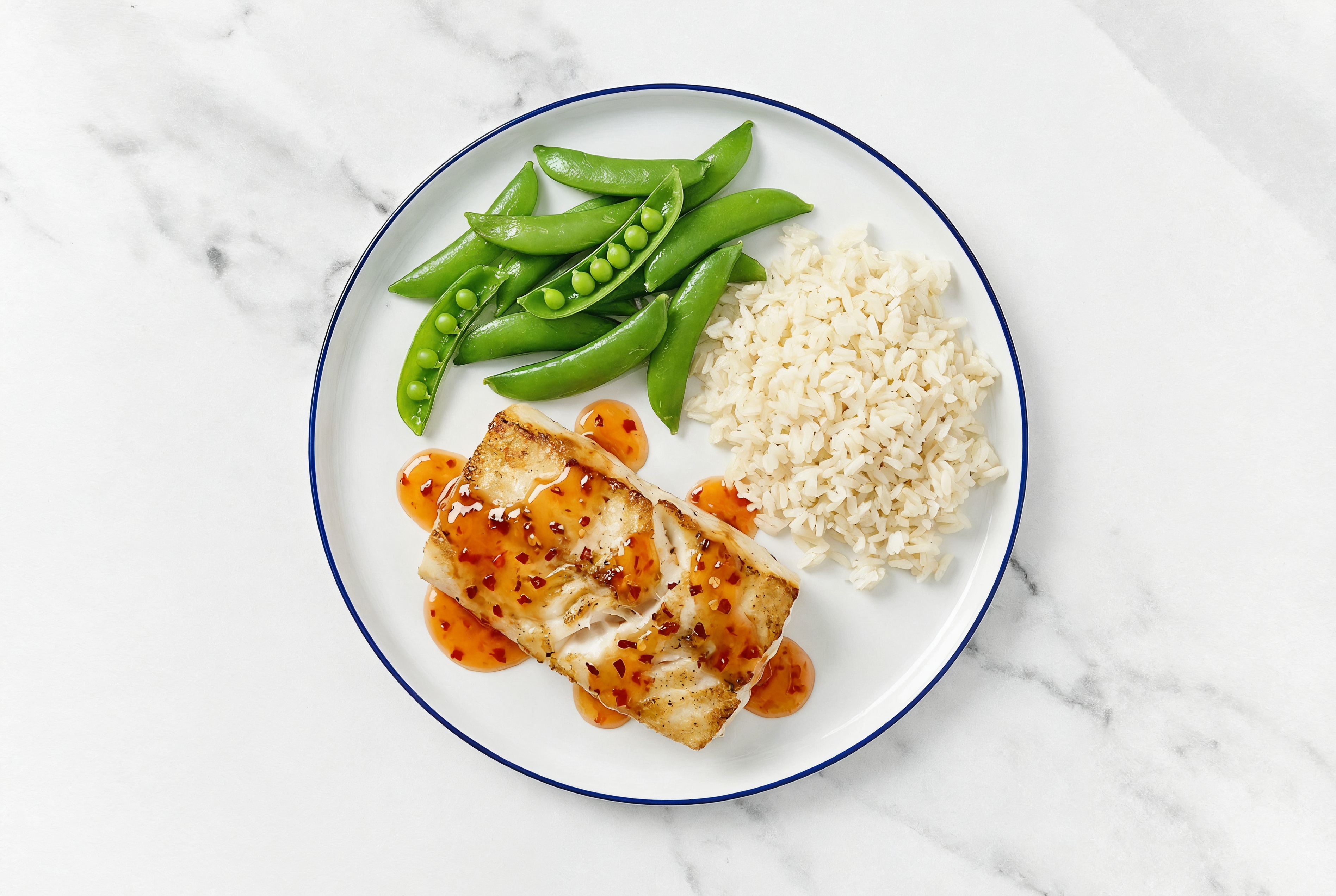 Sweet Chili Barramundi Long Grain White Rice Bowl