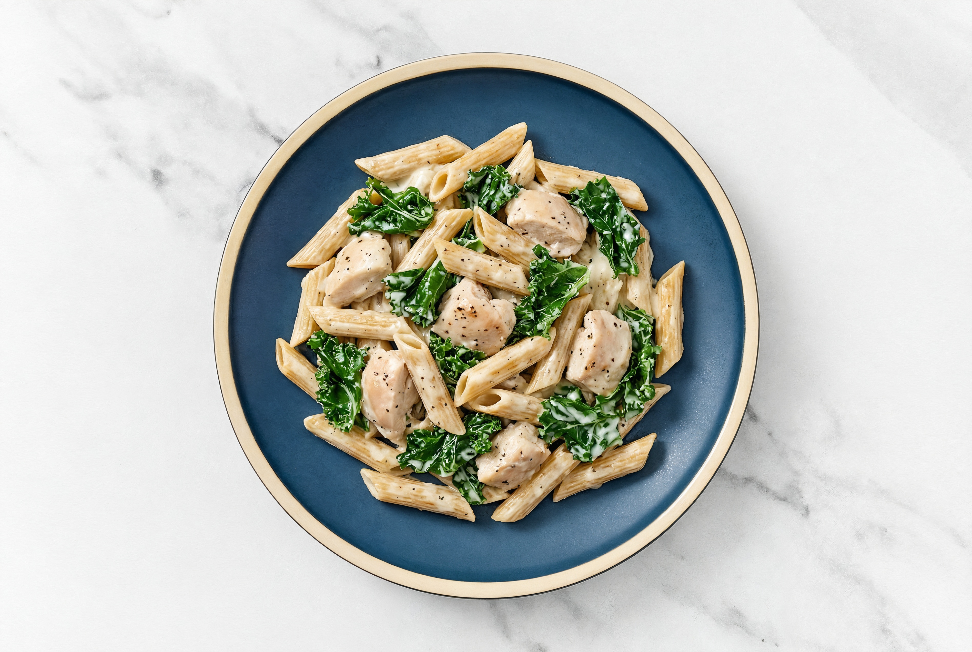 Chicken + Greens Sourdough Penne Rigate Alfredo