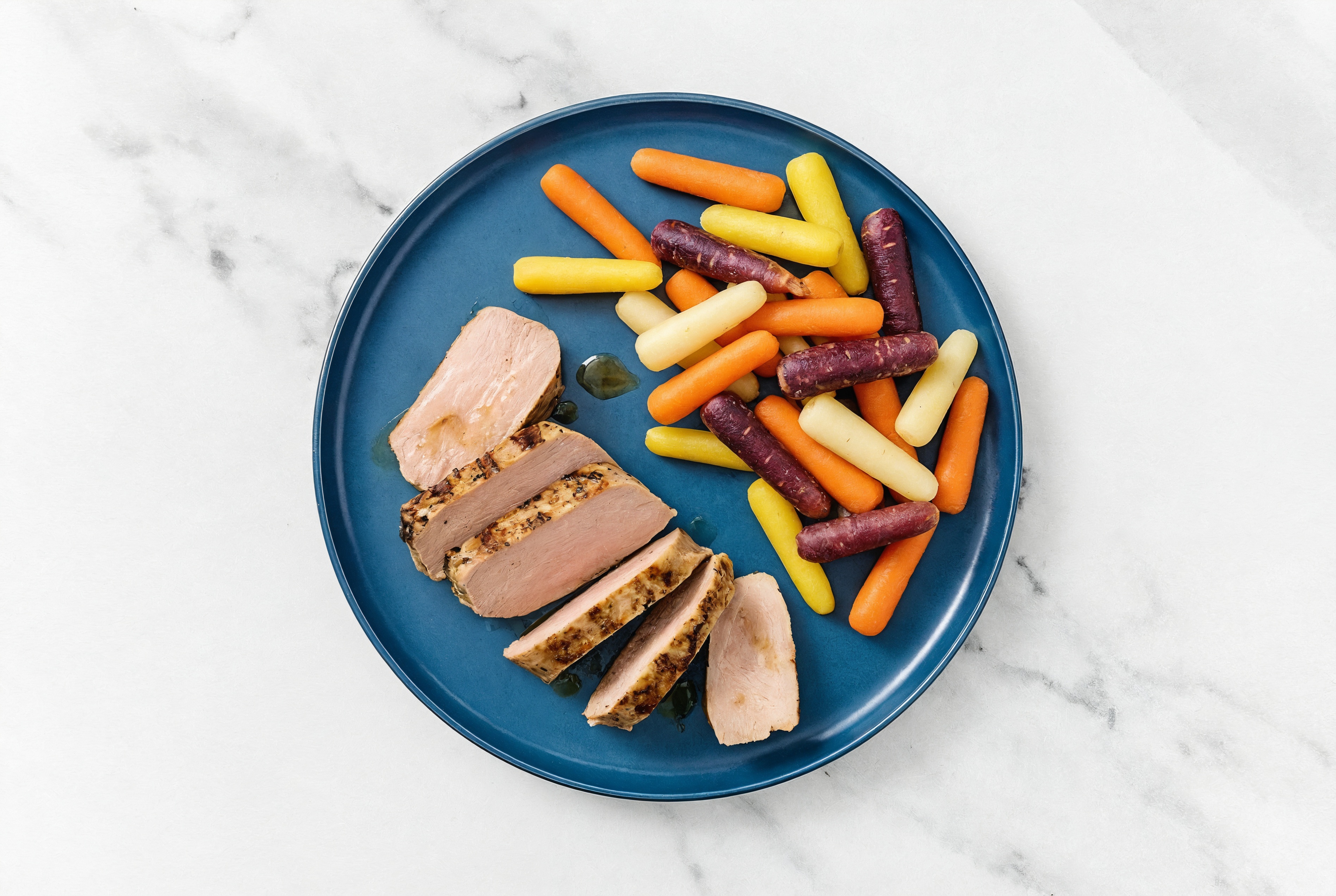 Grilled Pork Tenderloin + Rainbow Baby Carrots