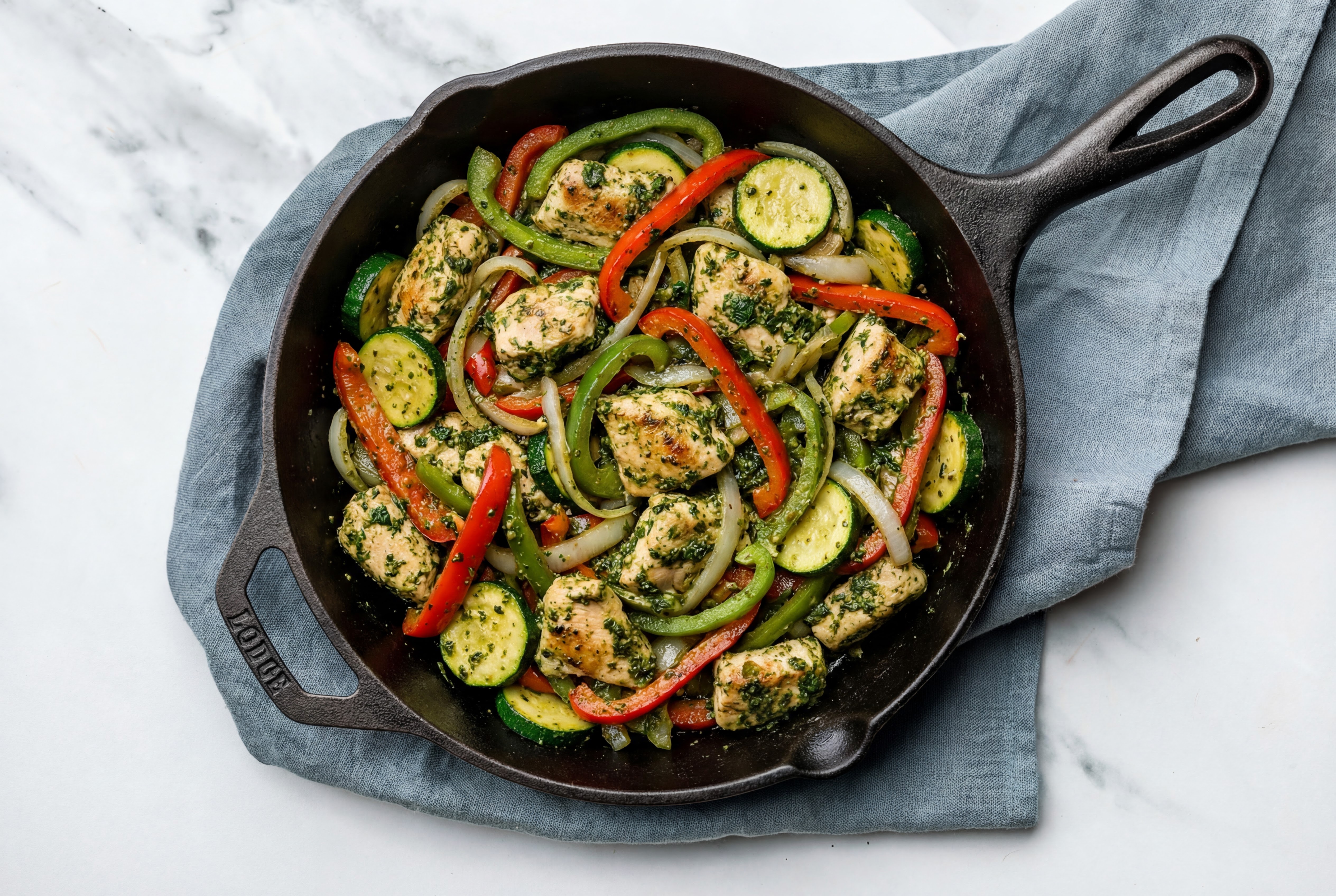 Kale Pesto Chicken Breast + Mixed Veggies with Zucchini