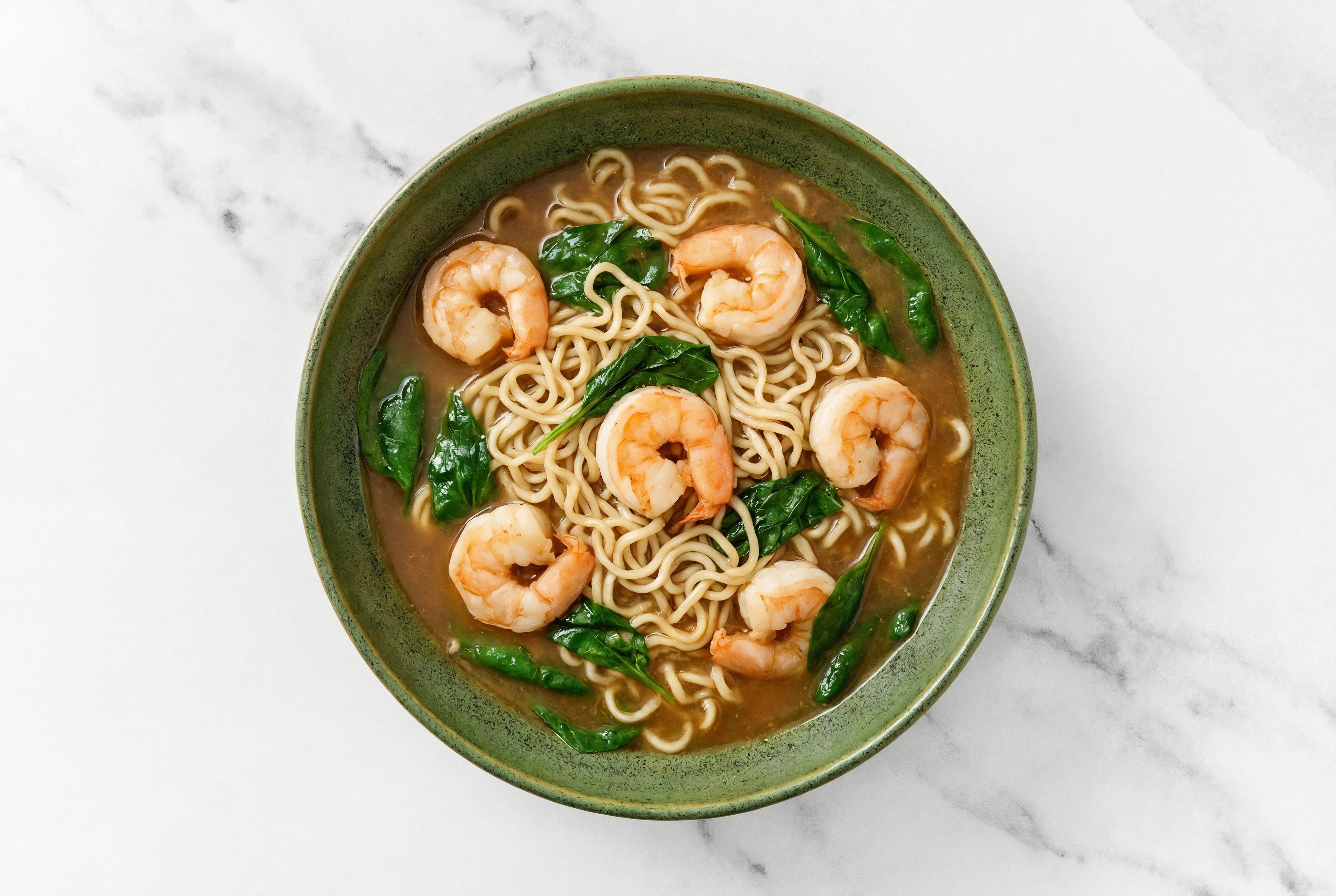 Shrimp + Spinach Ramen Soup