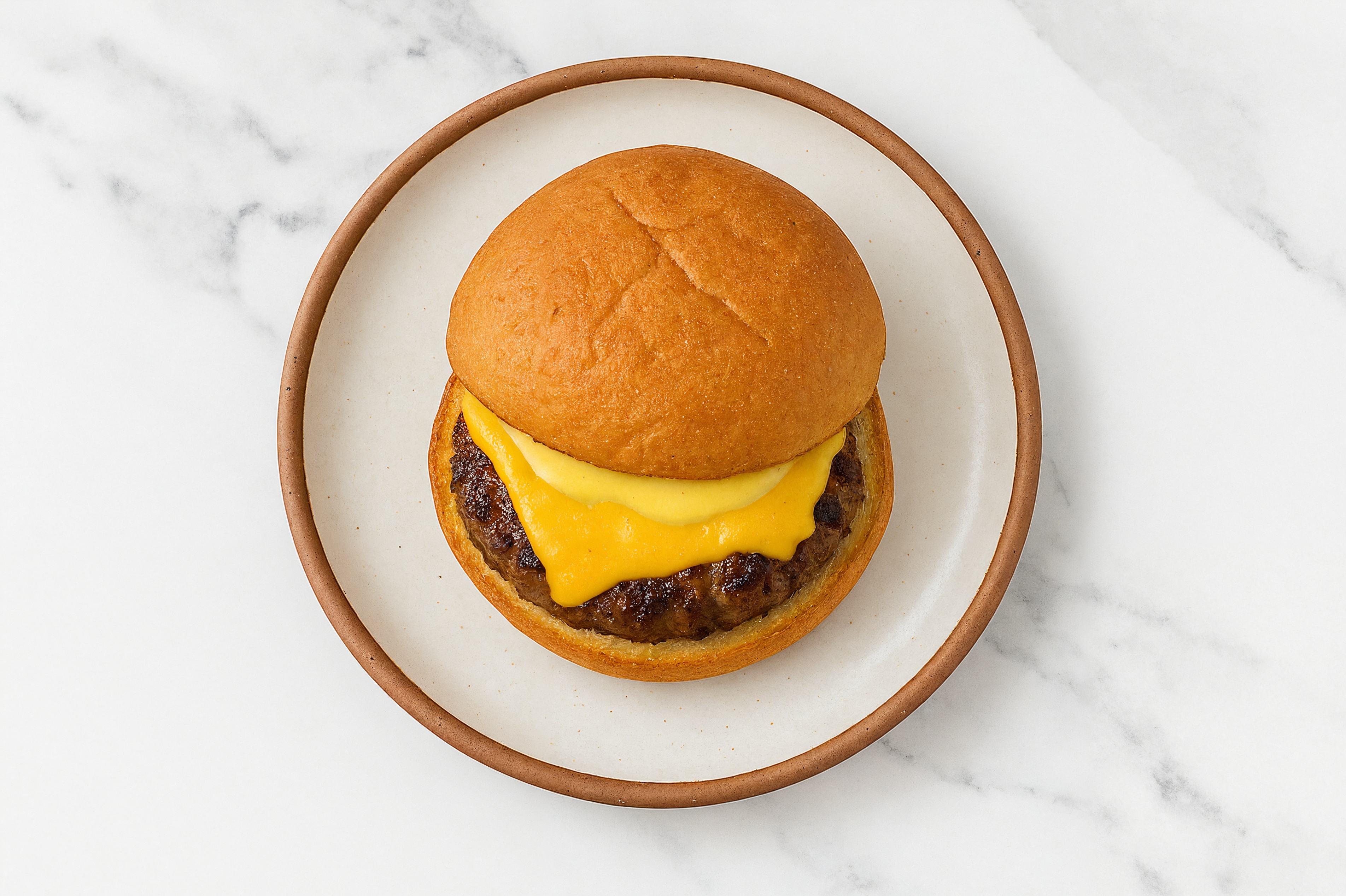 Lamb Burger on Gluten-Free Bun with Honey Mustard & Cheddar
