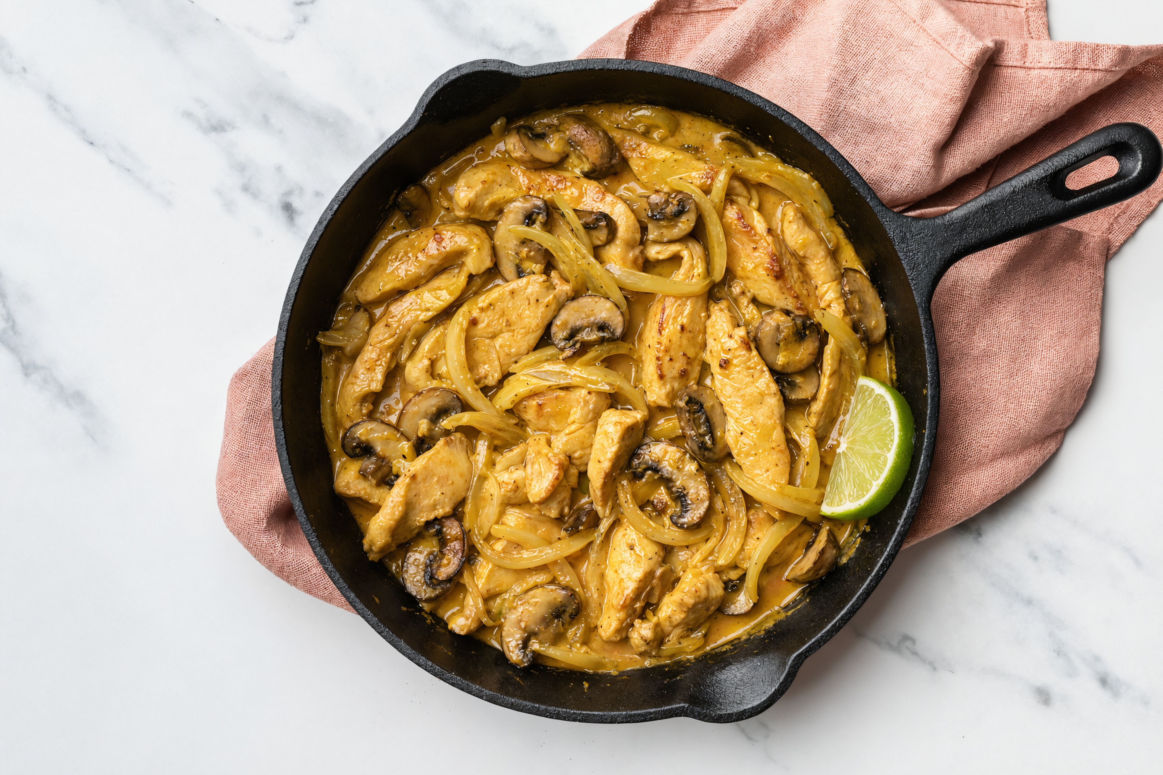 Hearty Island-Style Curry Chicken + Mushrooms