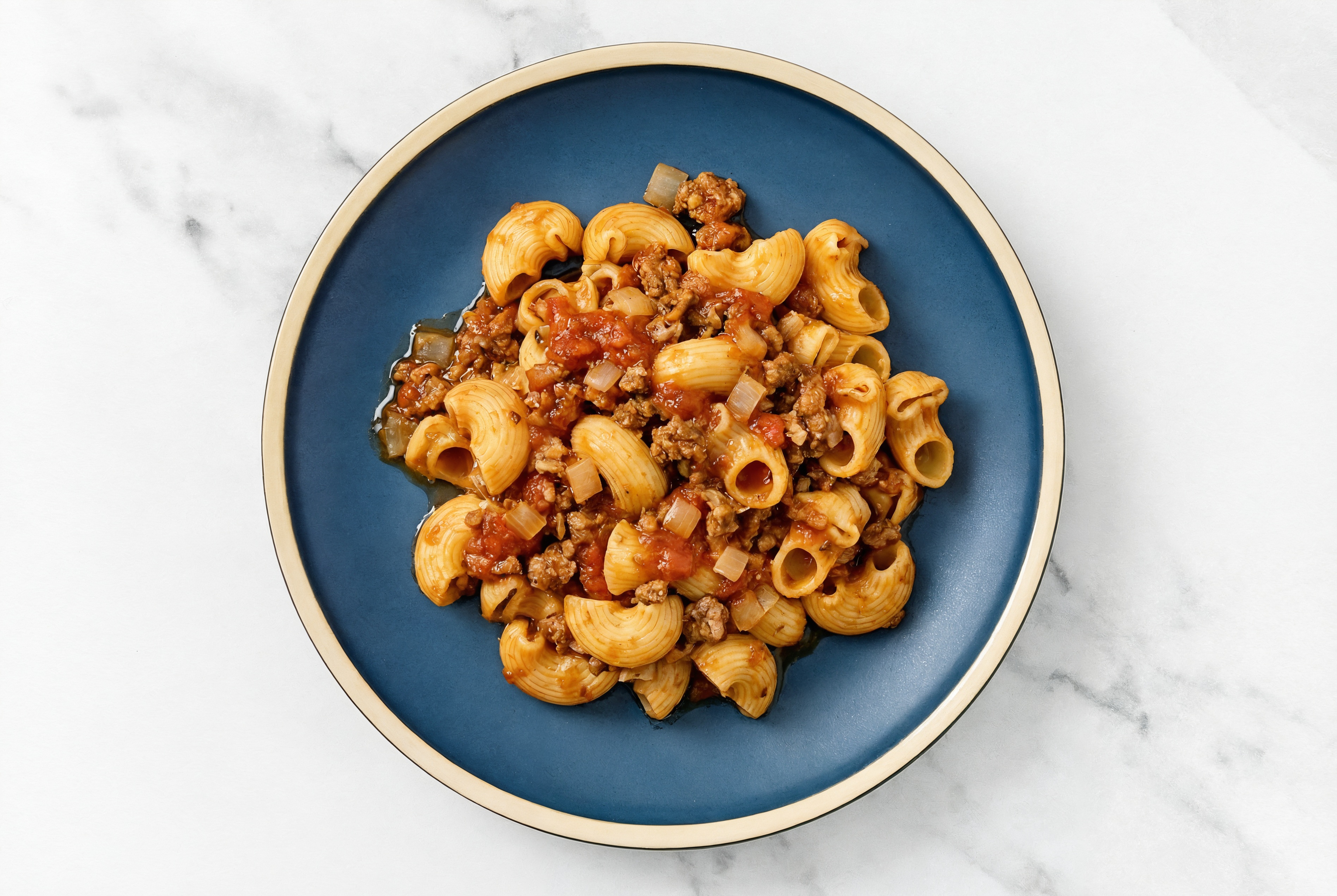 Chiocciole Pasta with Simplest Italian-Style Ground Beef Meat Sauce