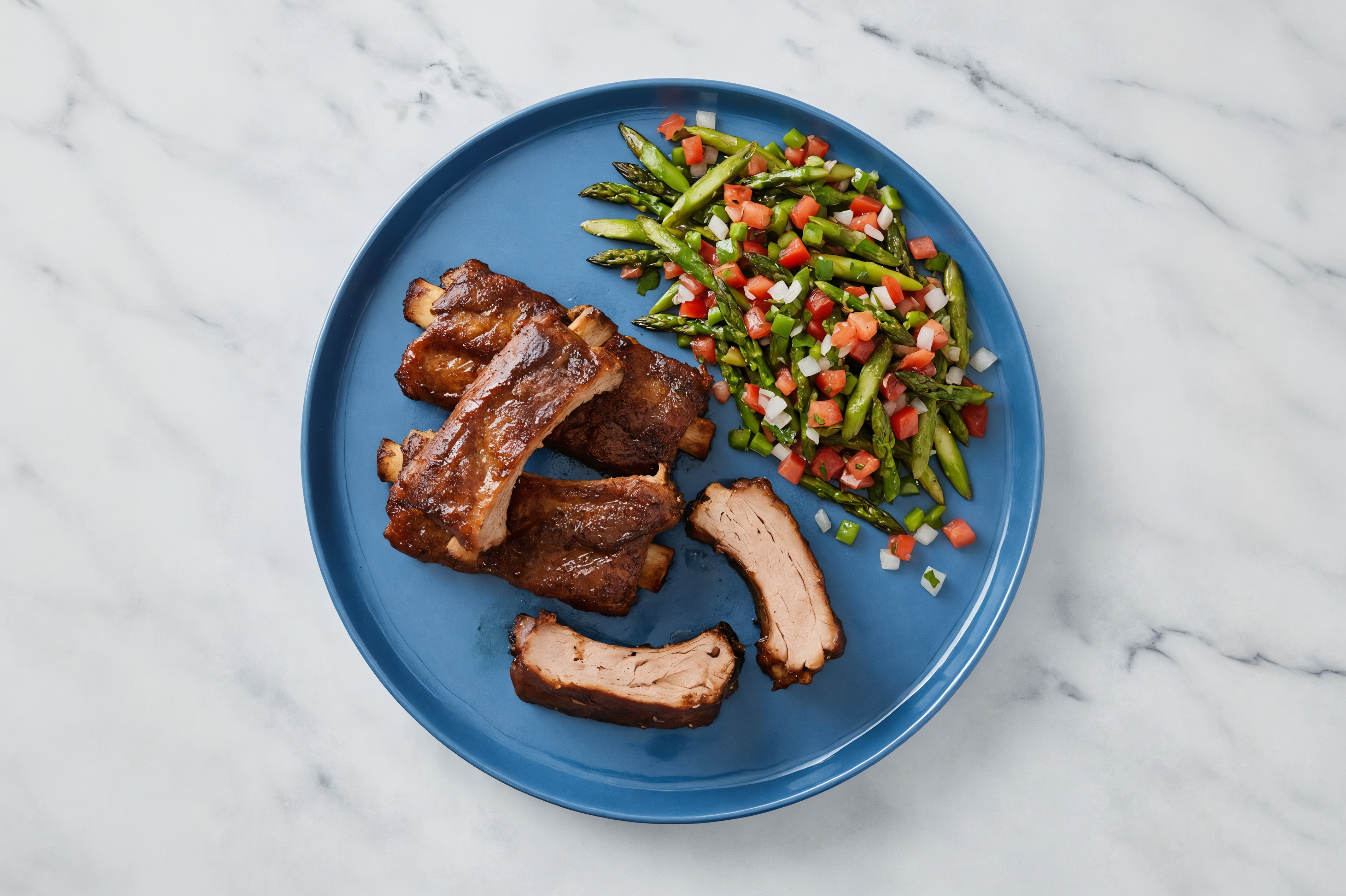 Seasoned Baby Back Ribs + Fiesta Asparagus