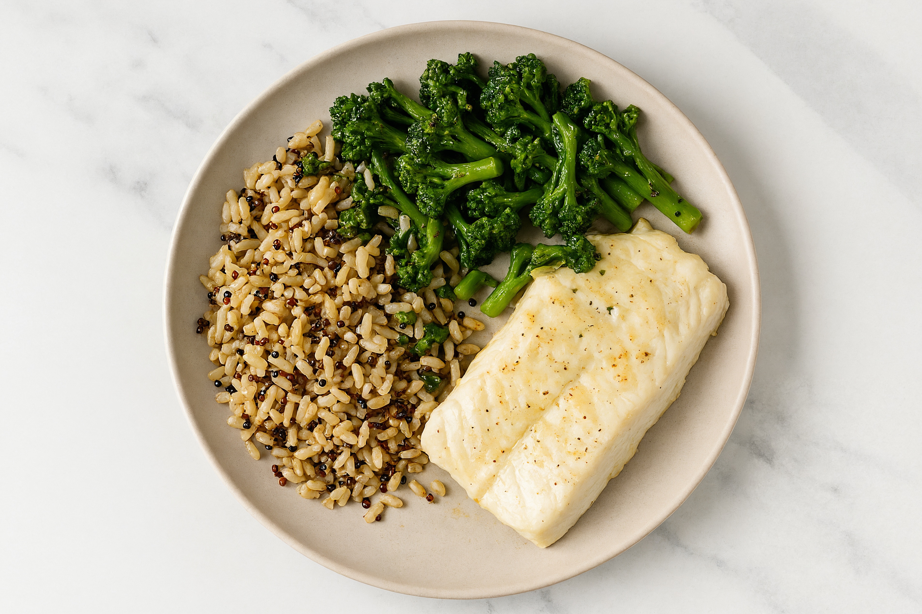 Roasted Halibut + Sweet Baby Broccoli