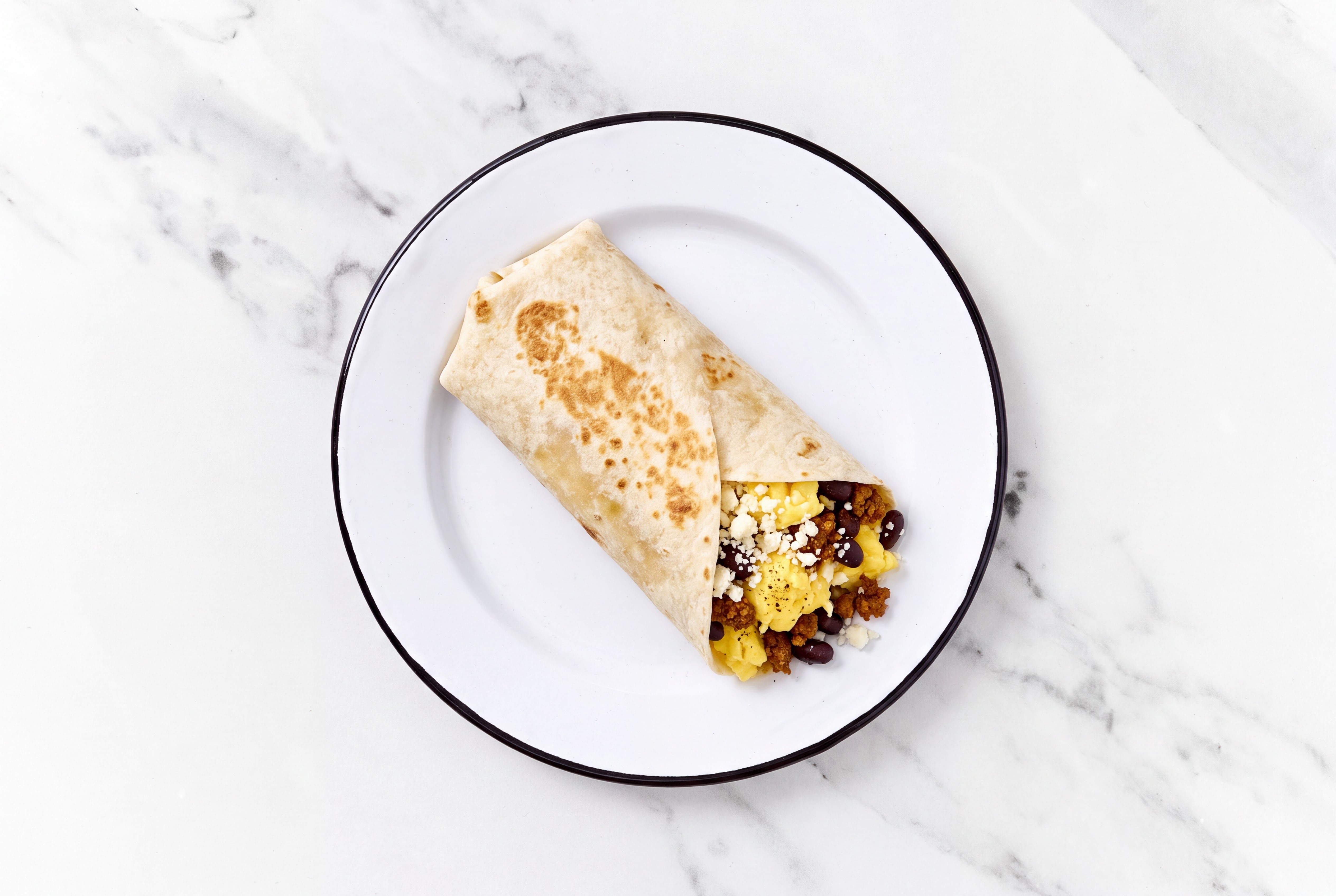 Chorizo + Black Bean Breakfast Burrito