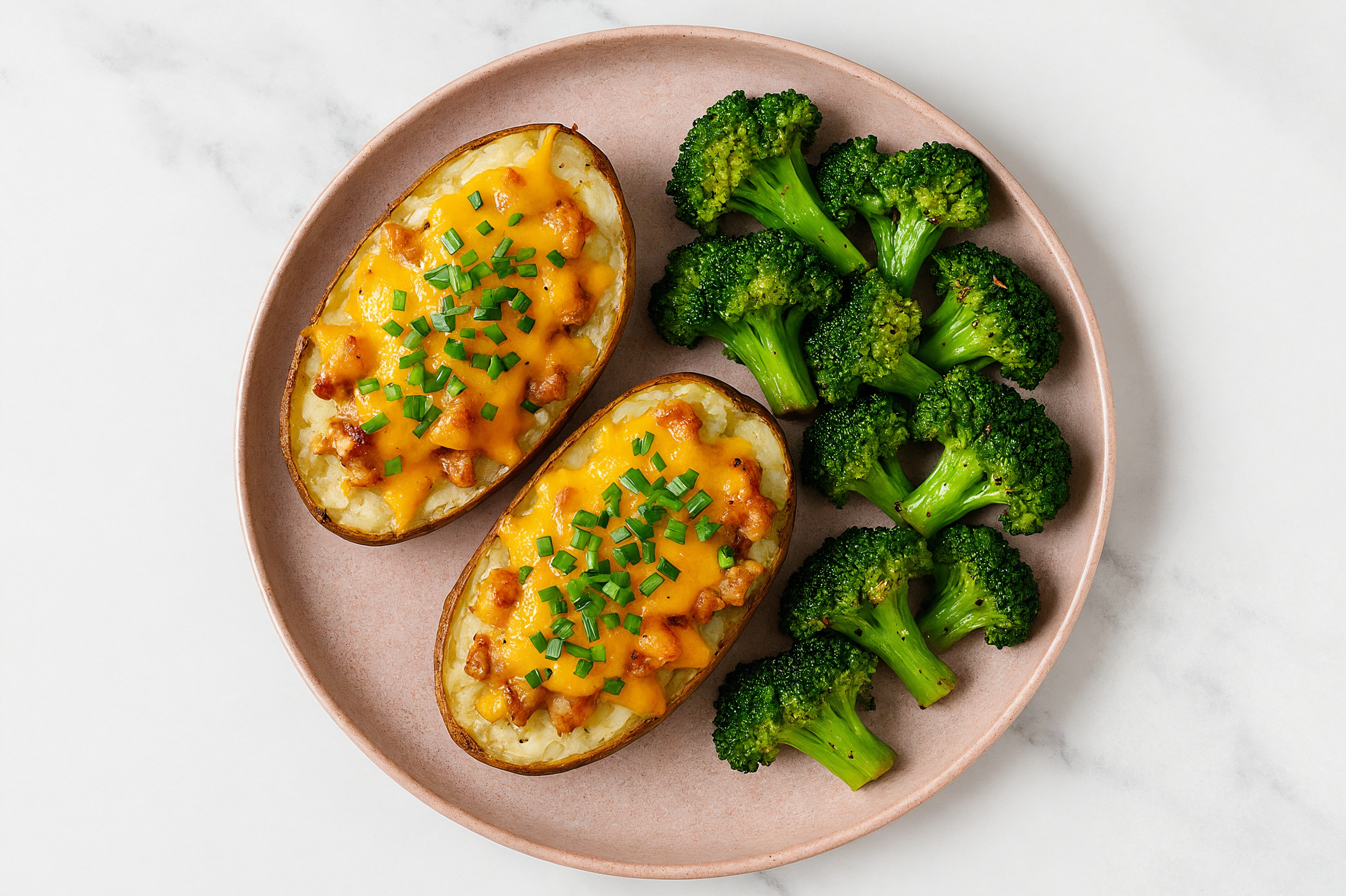 Chicken Bacon Loaded Potato + Broccoli