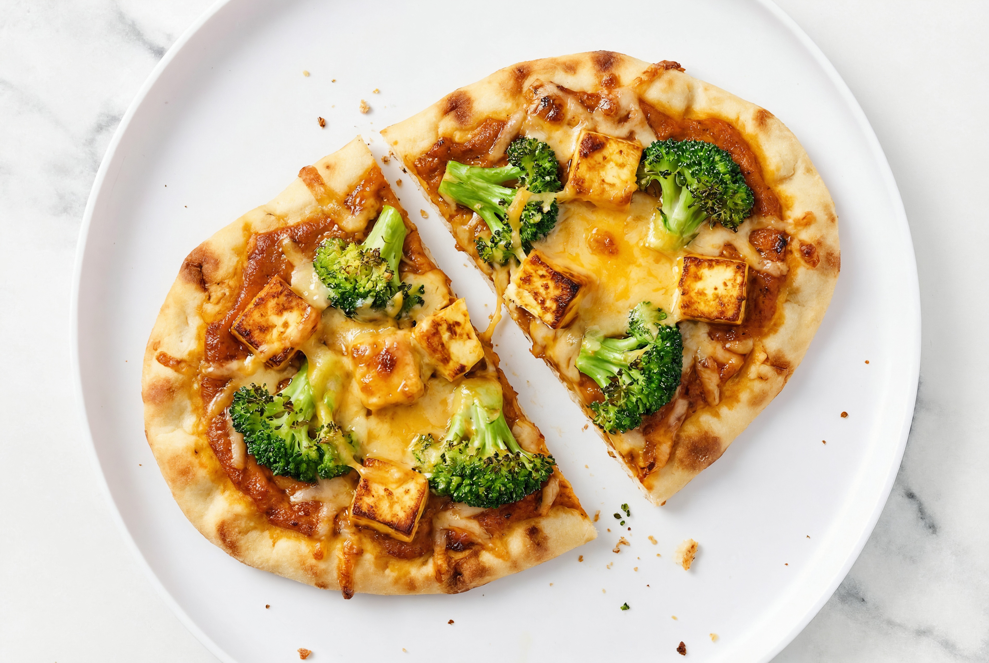Cheesy Tandoori Paneer + Broccoli Florets Flatbread