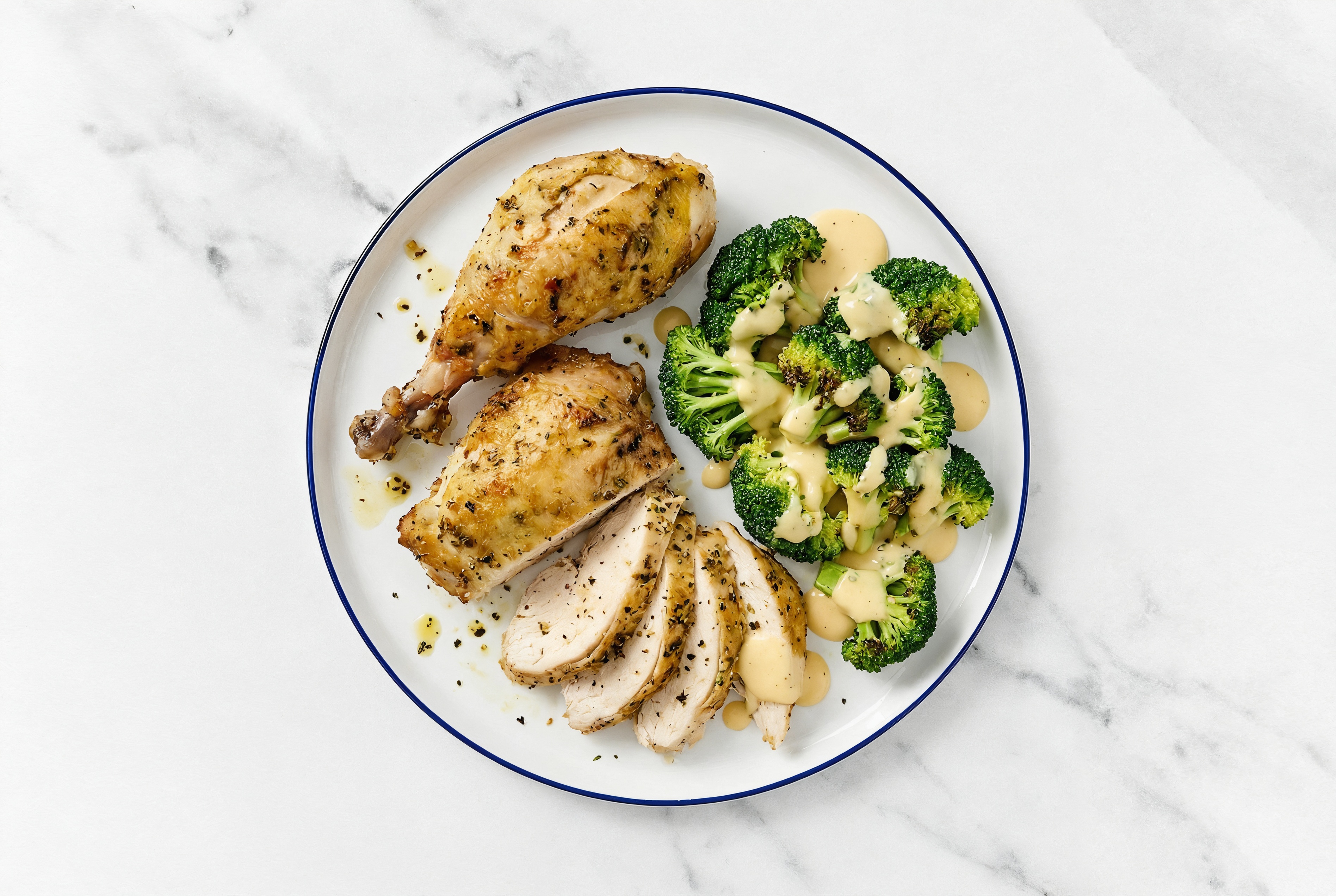 Lemon Pepper Chicken + Cheesy Organic Broccoli