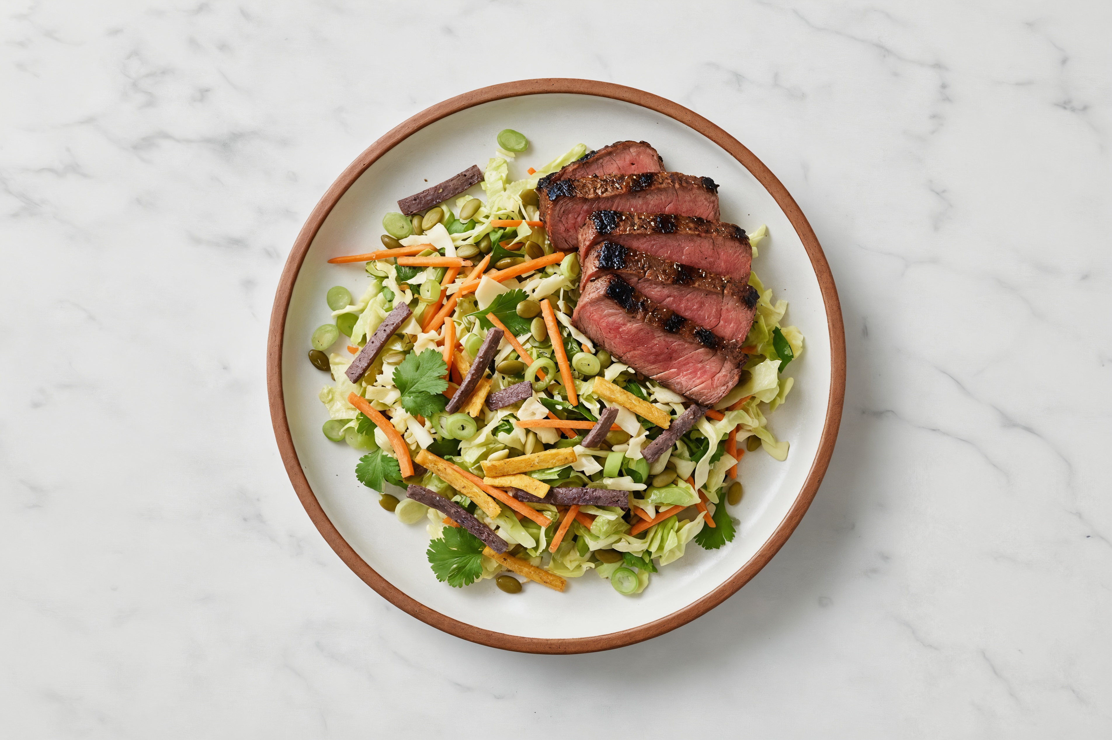 Seared Wagyu Strip Steak Southwestern Chopped Salad