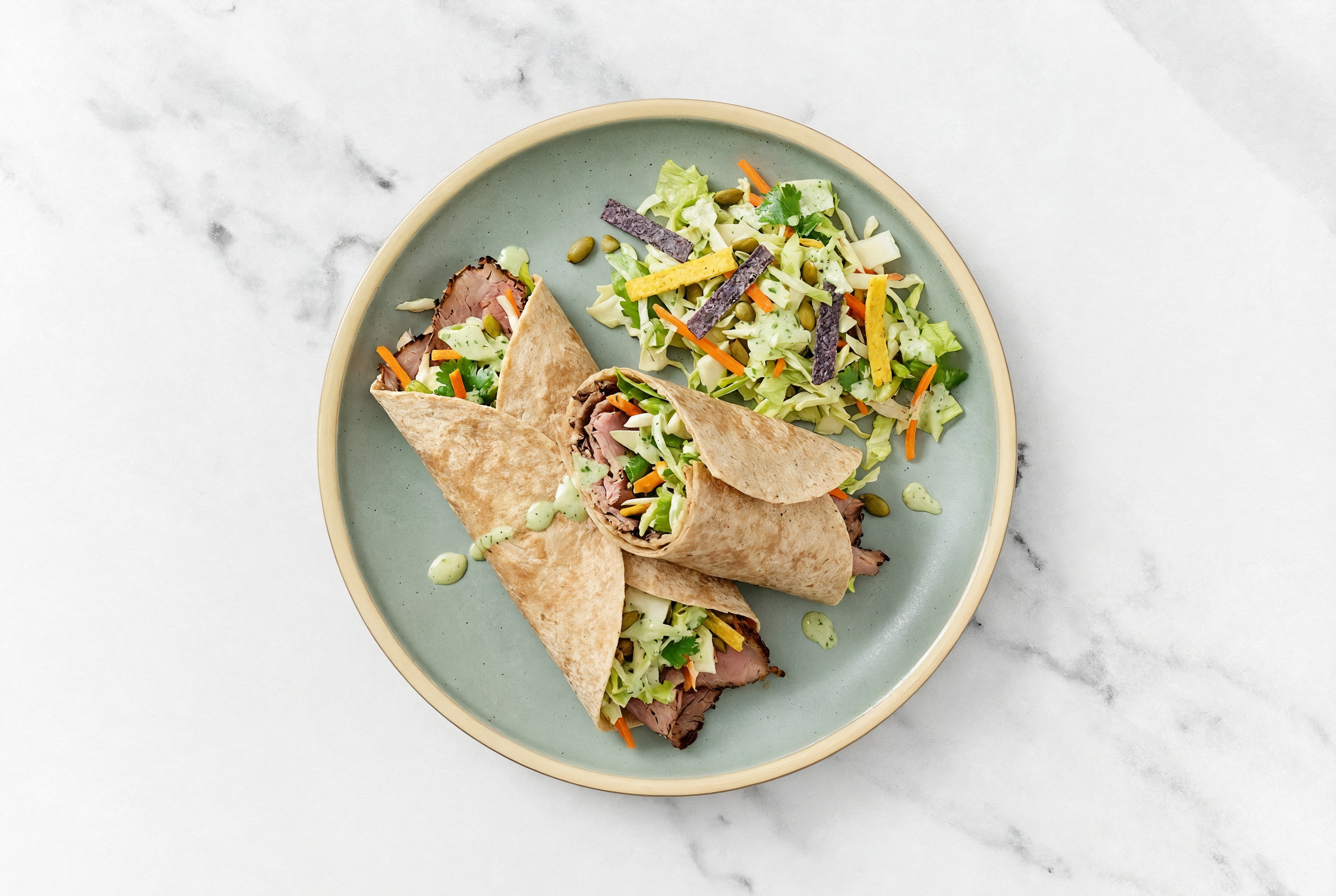 Southwest Salad Roast Beef Wrap